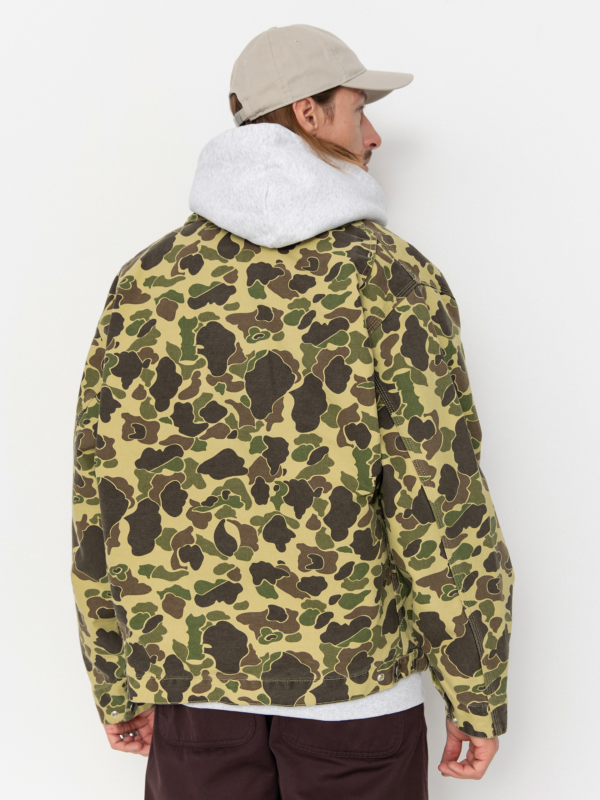 Carhartt WIP Jacket Duck Detroit (camo duck/green/stone washed)