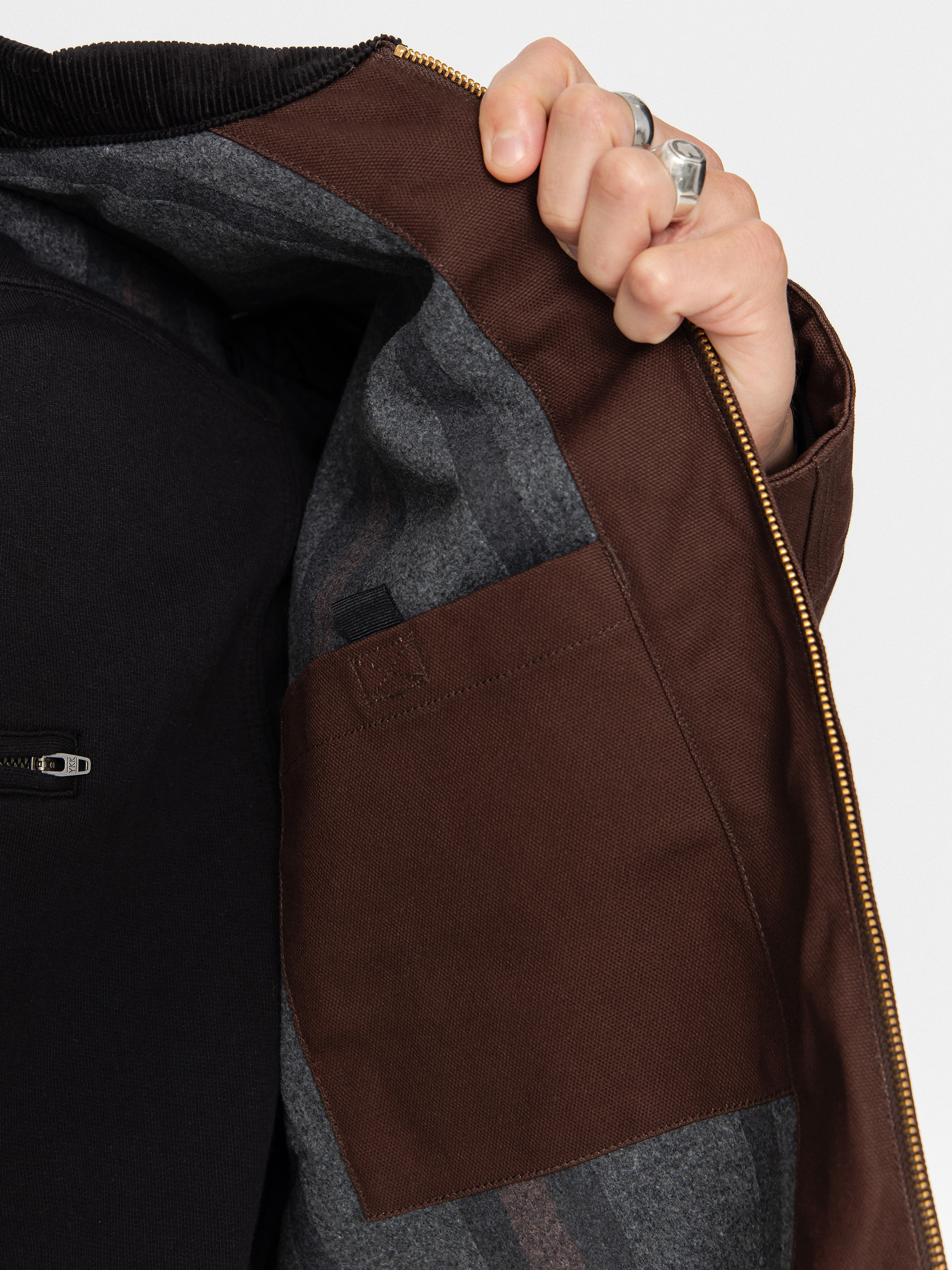 Carhartt WIP Jacket Detroit - brown (tobacco/black/rigid)