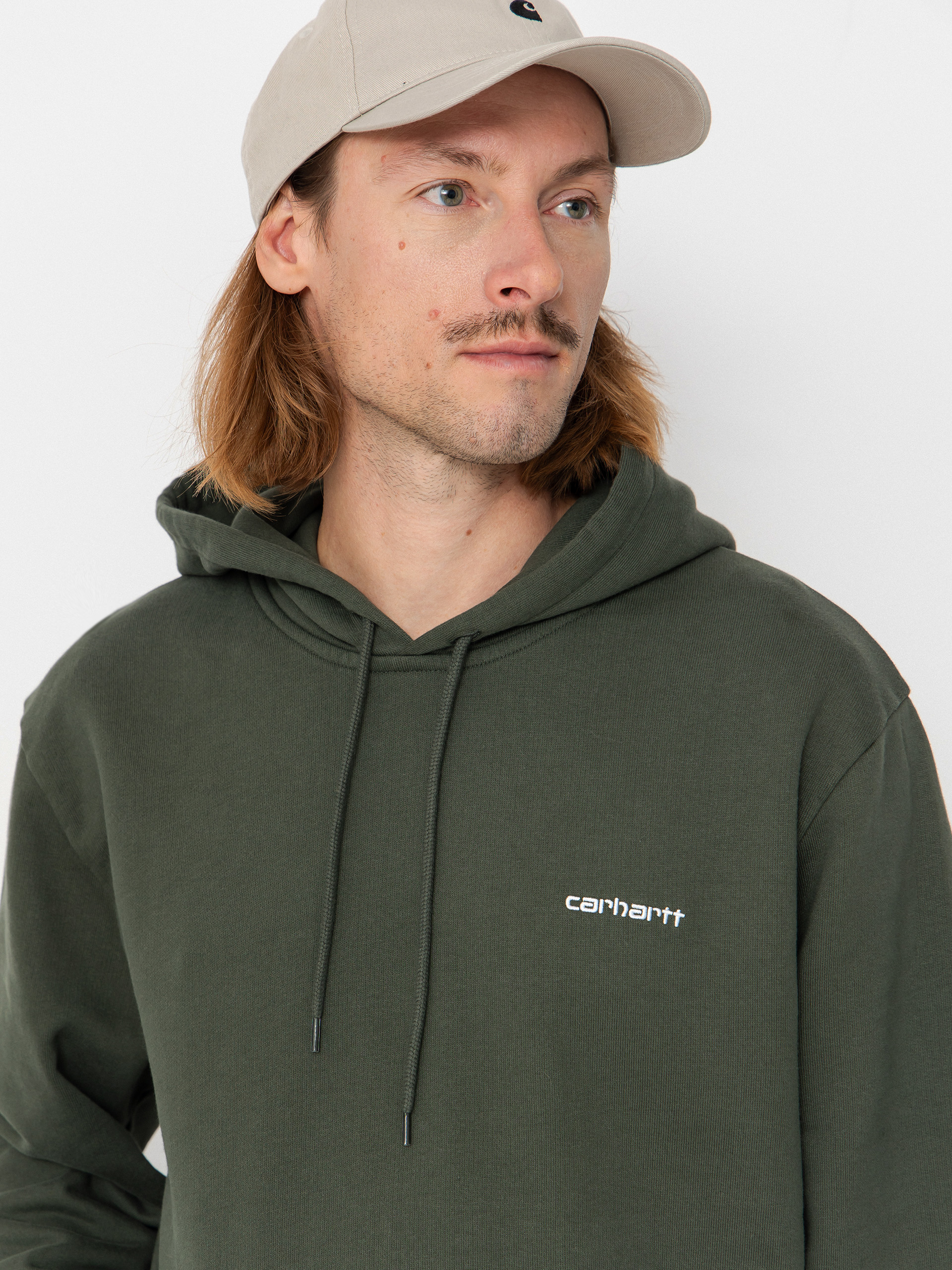 Carhartt WIP Hoodie Script Embroidery HD (opuntia/white)