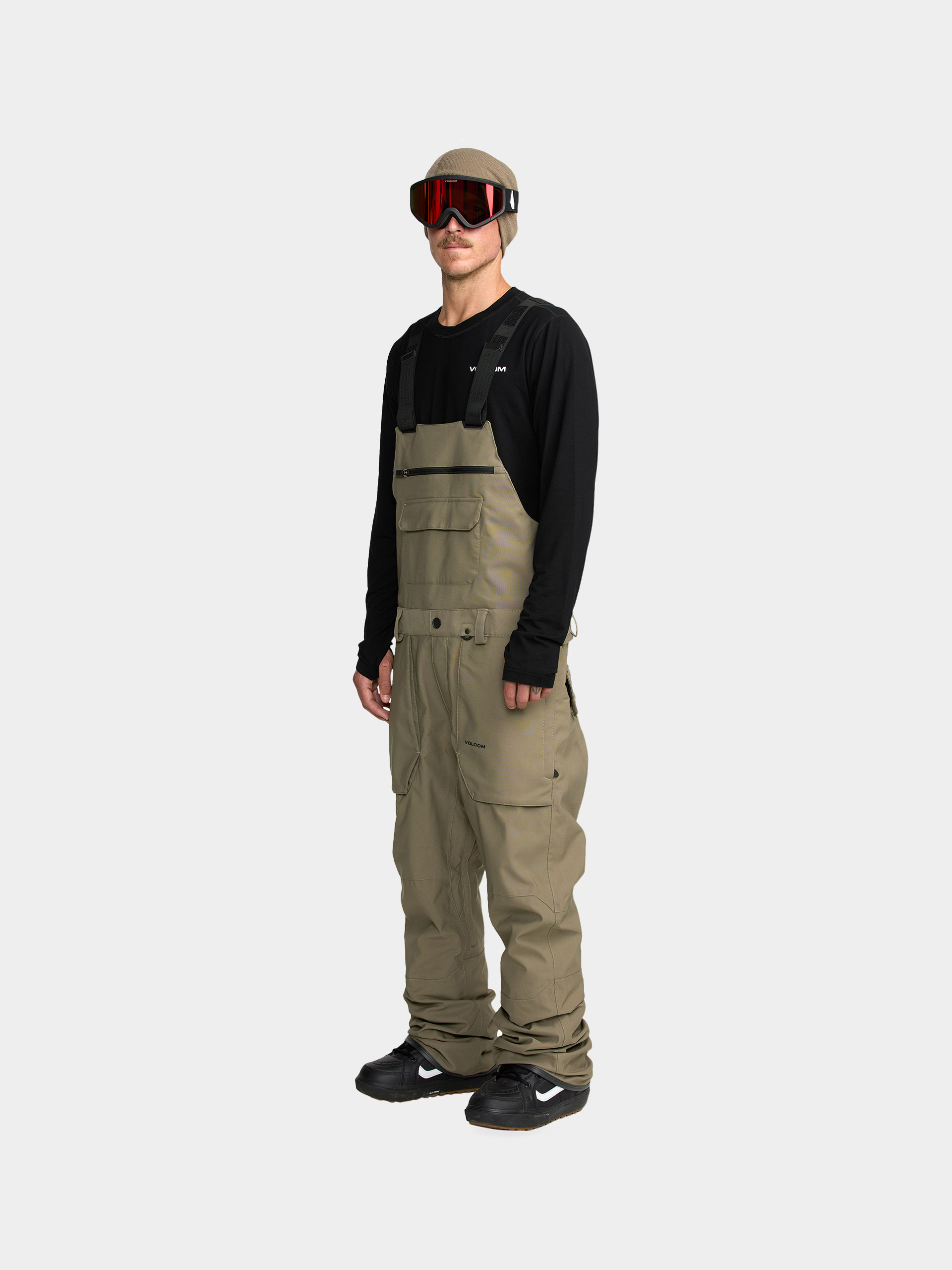 Herren Volcom Snowboard Hose Roan Bib Overall (military)