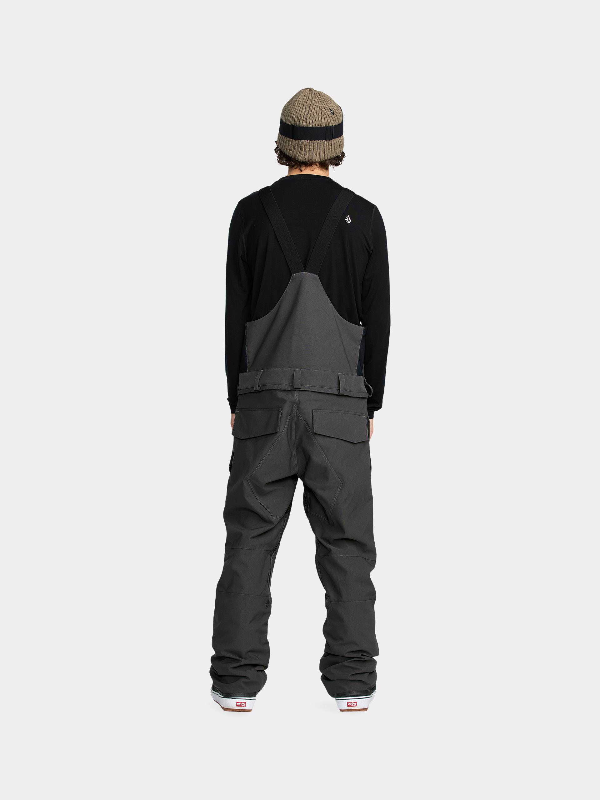 Mens Volcom Snowboard pants Roan Bib Overall (dark grey)