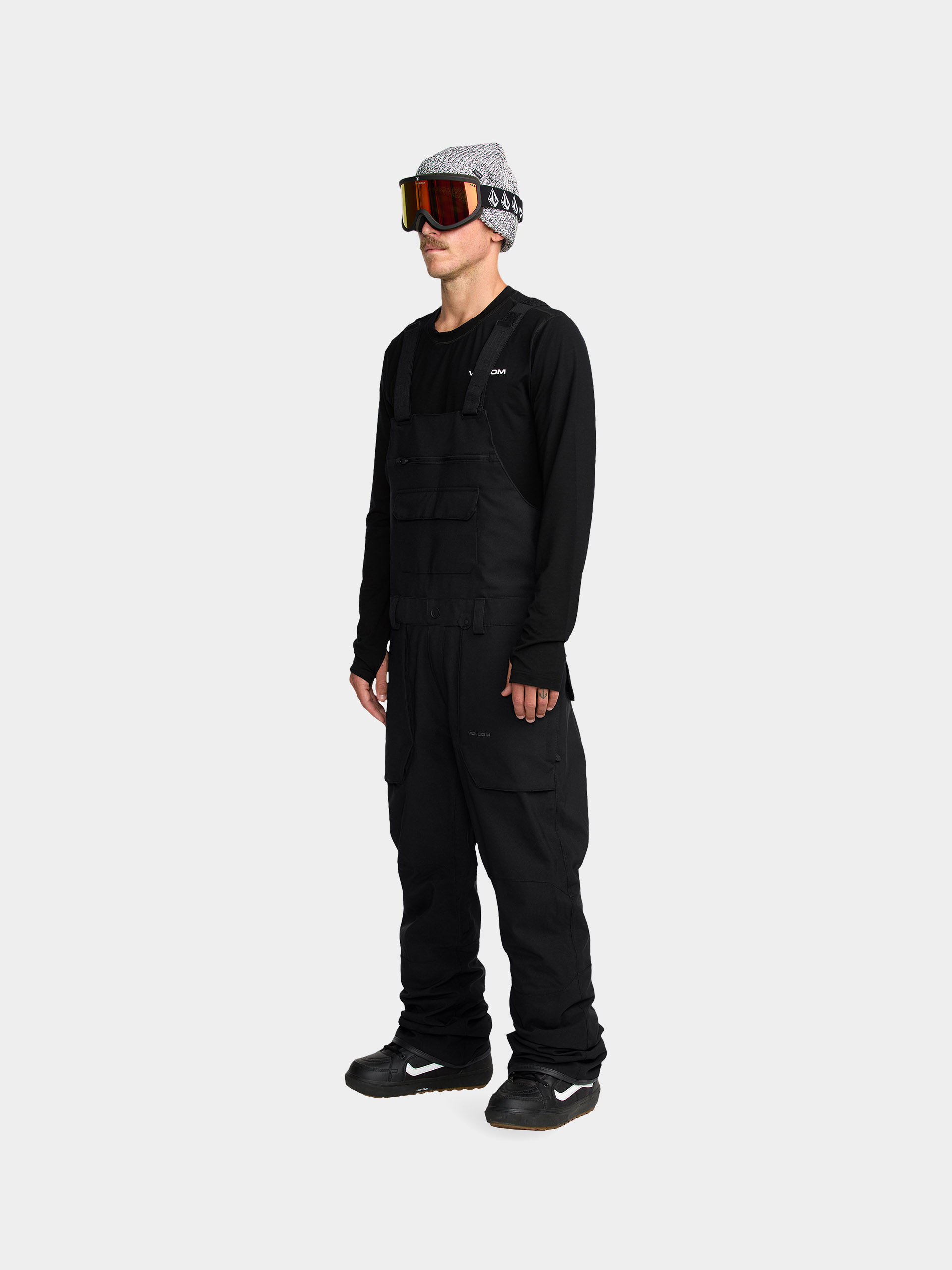 Mens Volcom Snowboard pants Roan Bib Overall (black)