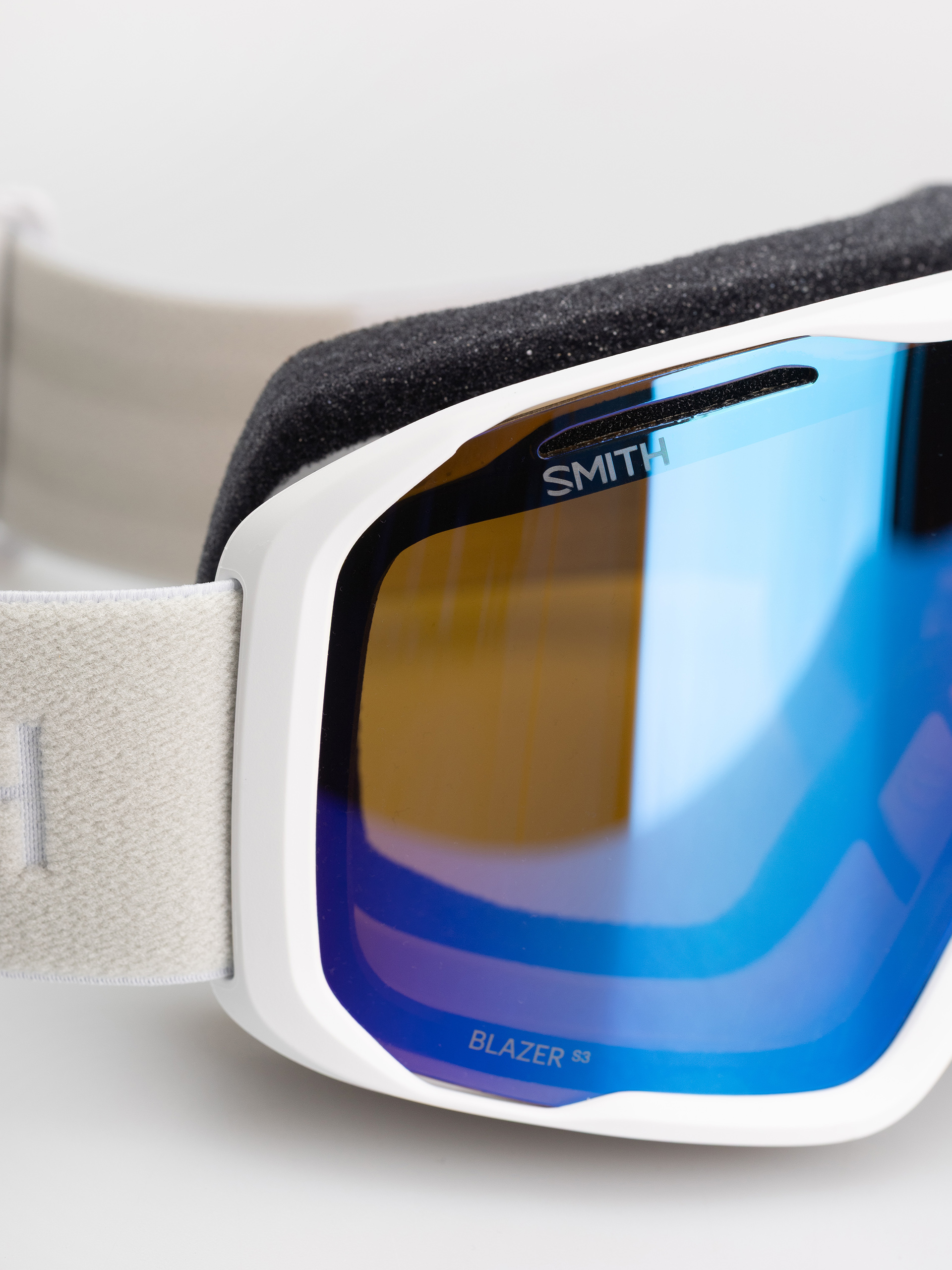 Smith Blazer Goggles (white/green sol x mirror)