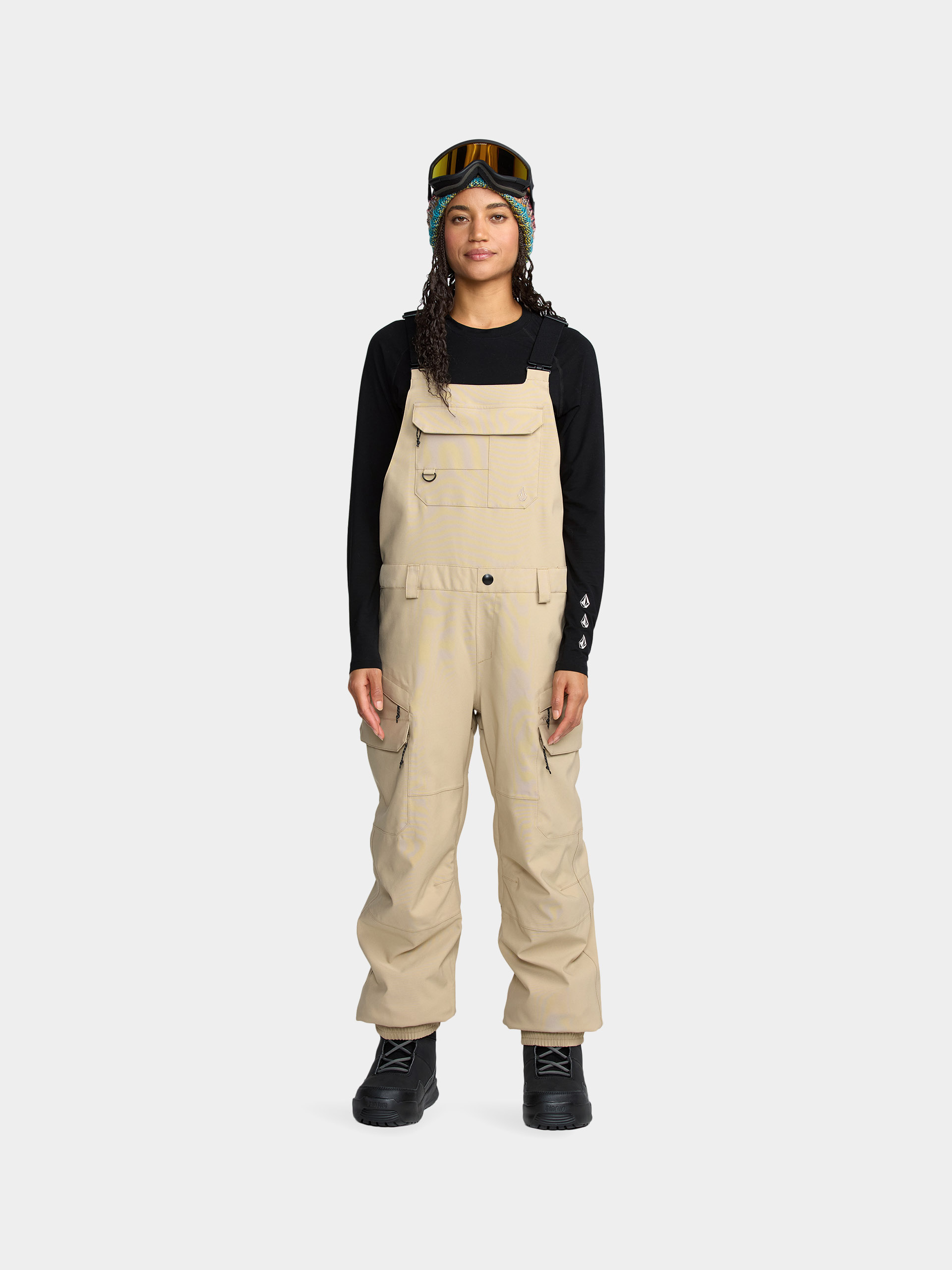 Volcom Snowboard pants Creston 3D Stretch Bib Overall Wmn beige