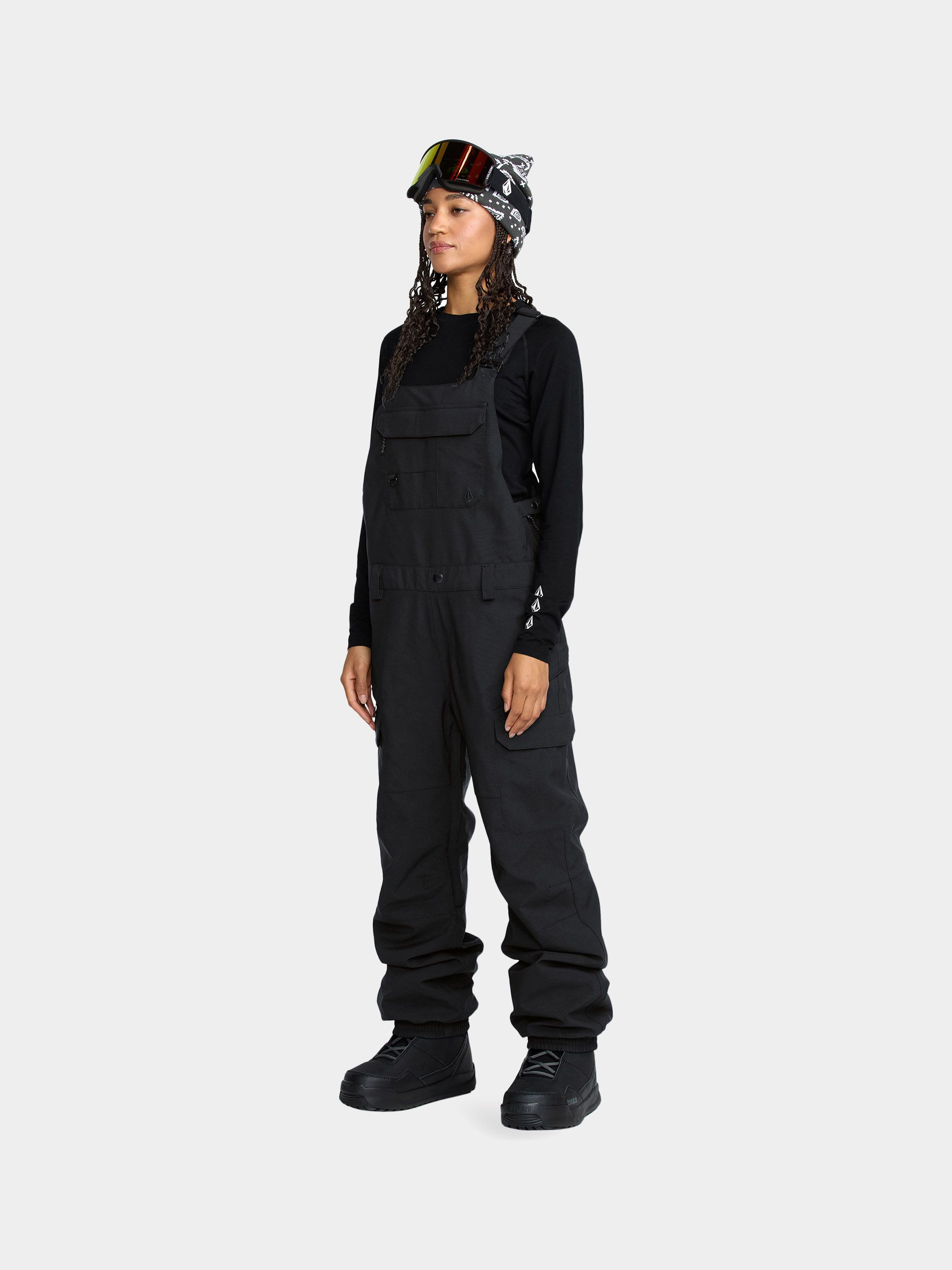 Damen Volcom Snowboard Hose Creston 3D Stretch Bib Overall (black)