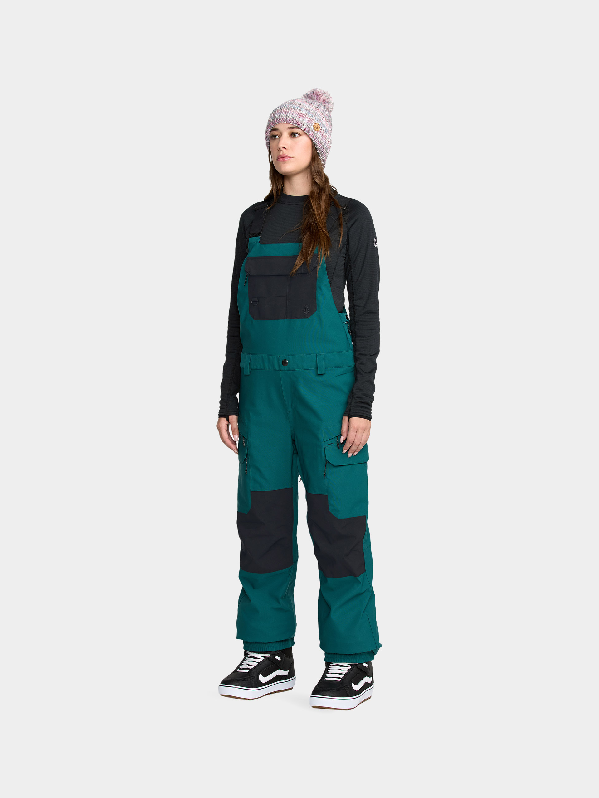 Womens Volcom Snowboard pants Creston 3D Stretch Bib Overall (atlantic deep)