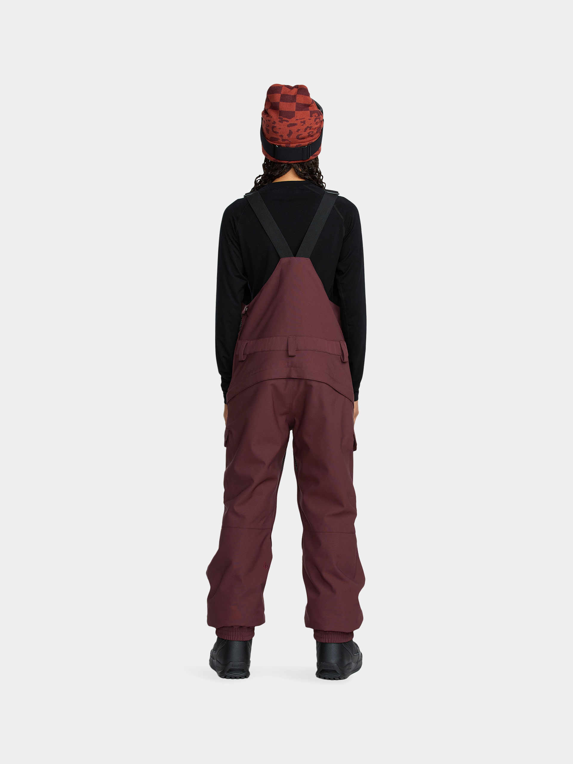 Damen Volcom Snowboard Hose Creston 3D Stretch Bib Overall (oxblood)