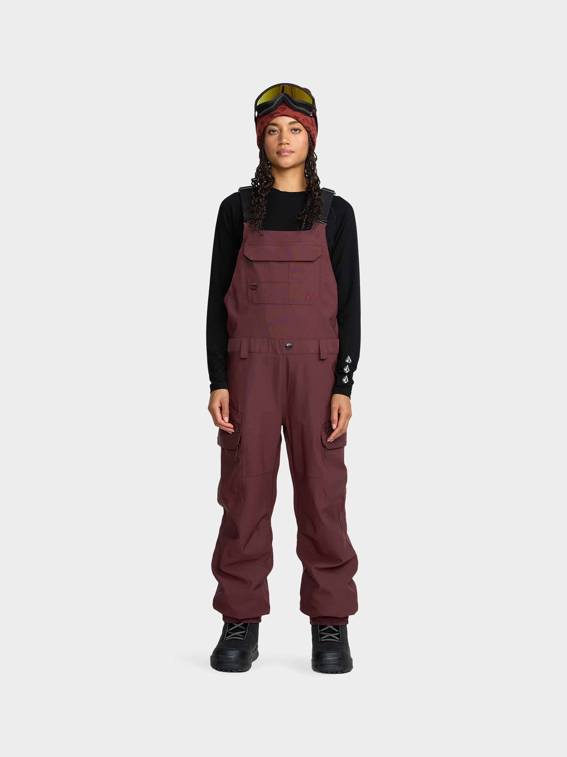 Volcom Snowboard pants Creston 3D Stretch Bib Overall Wmn (oxblood)