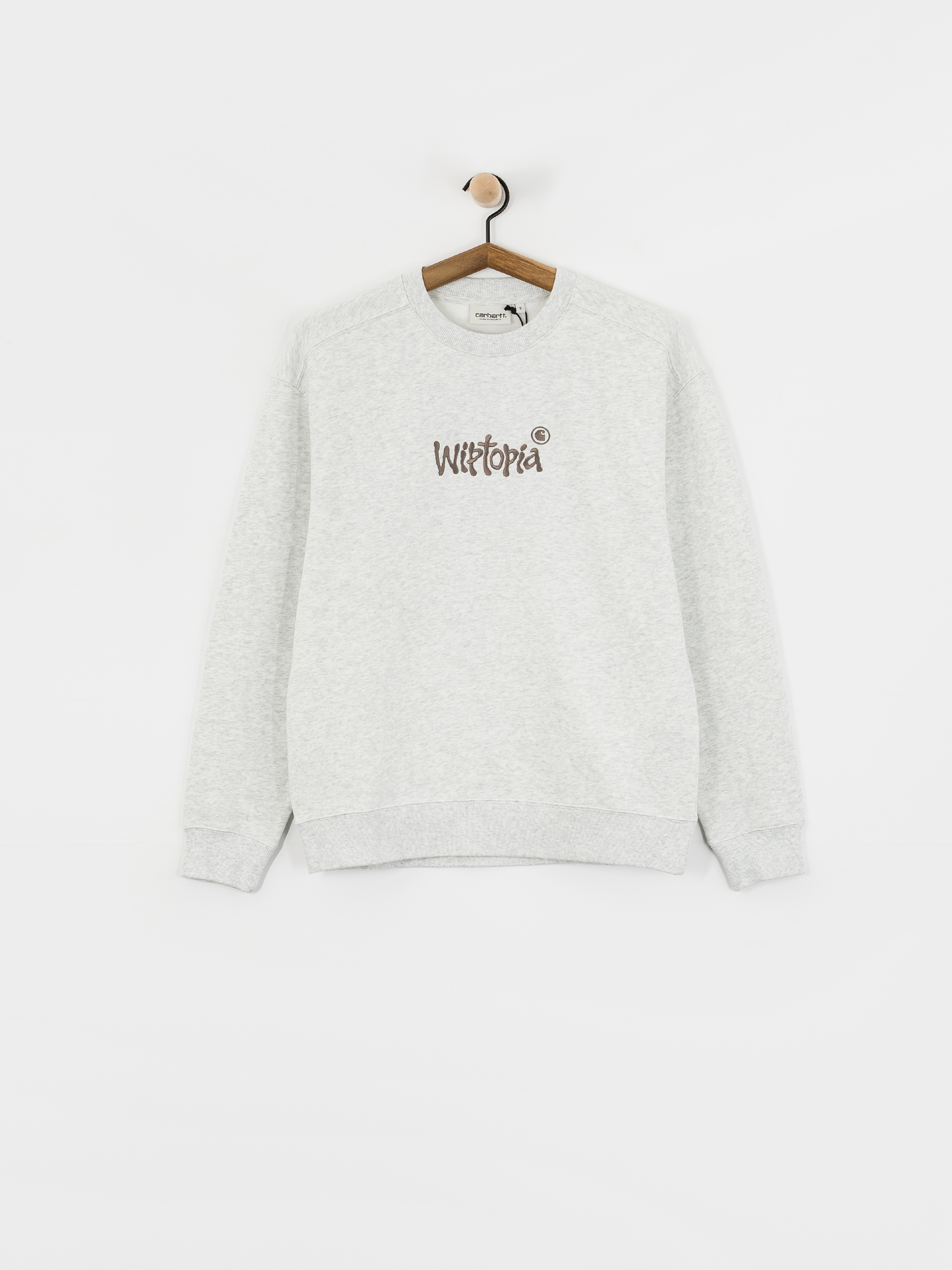 Carhartt WIP Wiptopia Script Wmn Sweatshirt (ash heather/dusky beige)