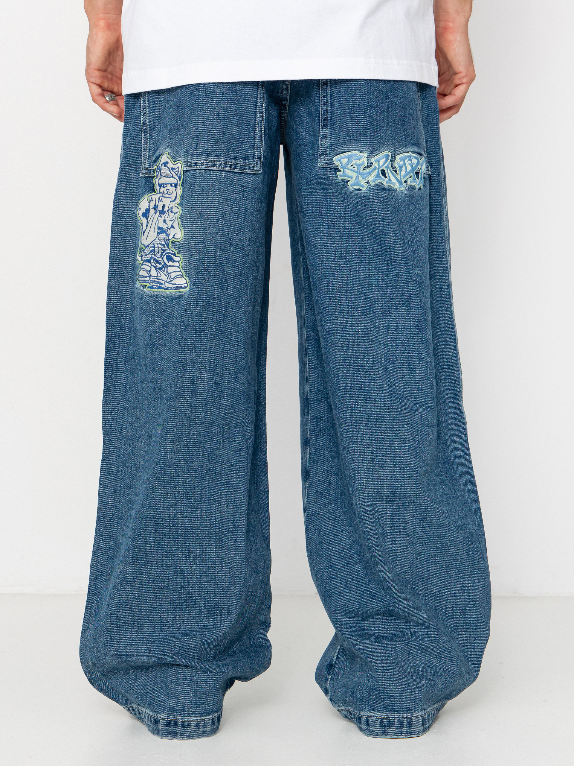 RipNDip Ace Ultra Wide Leg Hose (medium wash)
