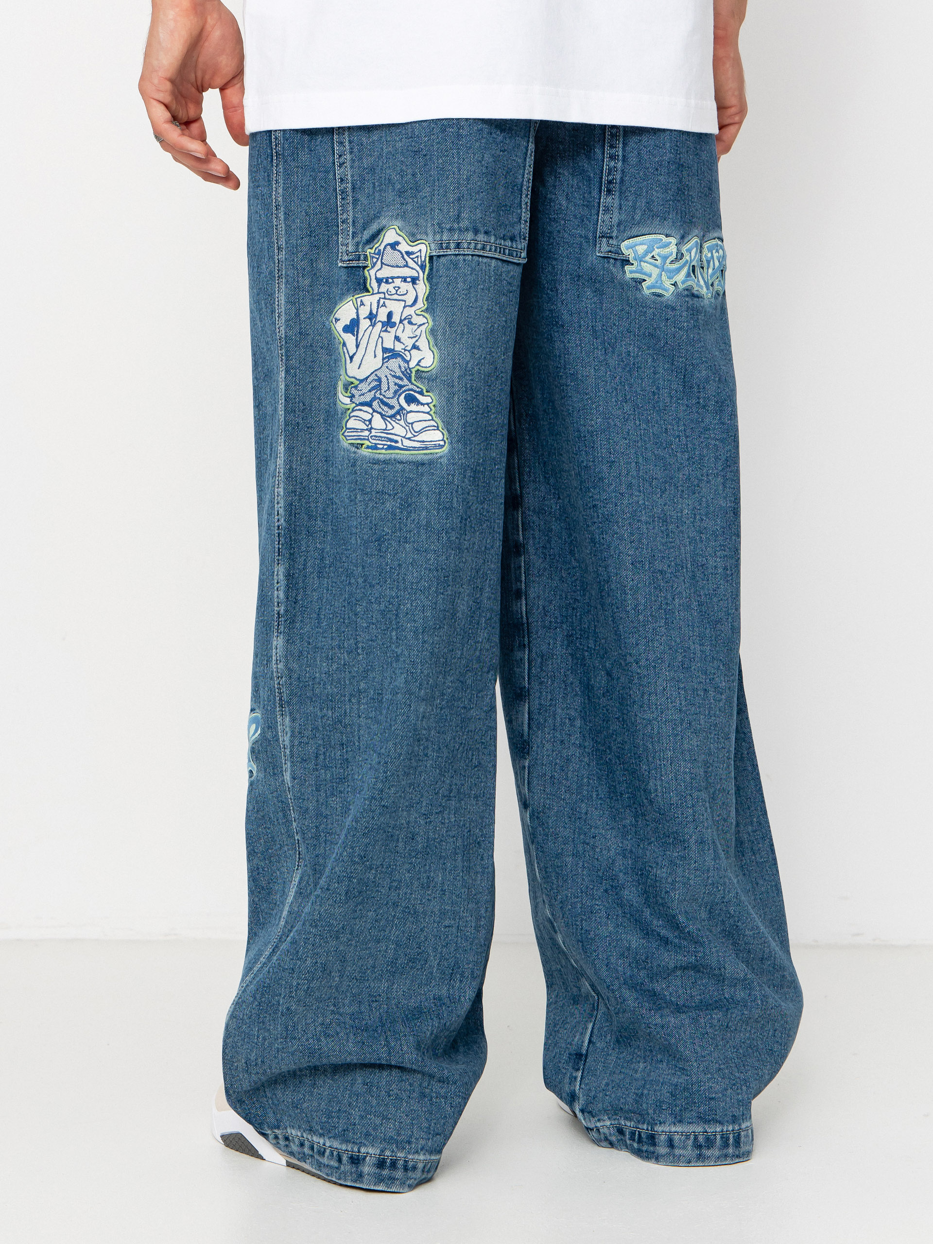 RipNDip Ace Ultra Wide Leg Hose (medium wash)