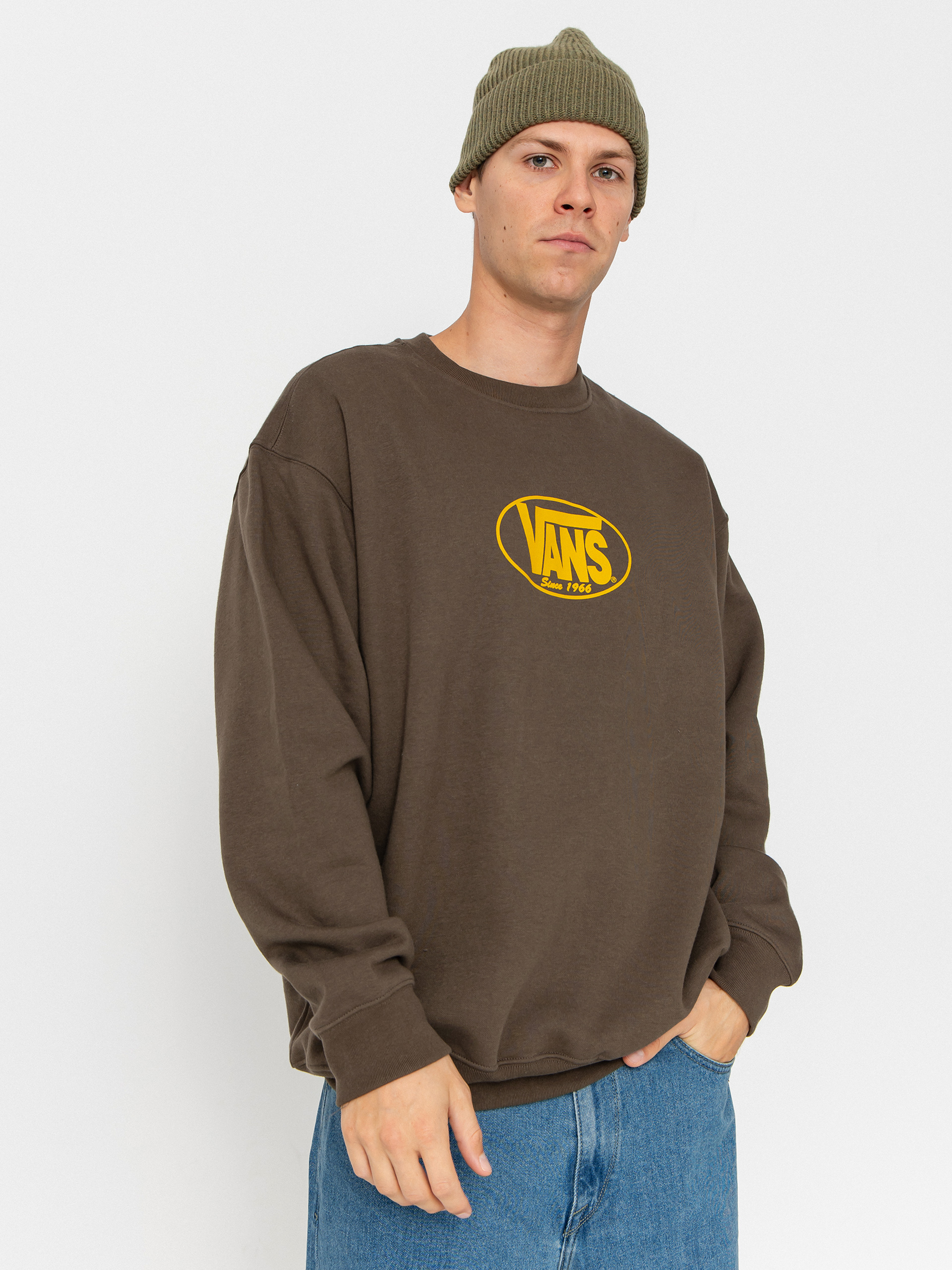 Vans Classic Oval Crew Sweatshirt - brown (coal brown)