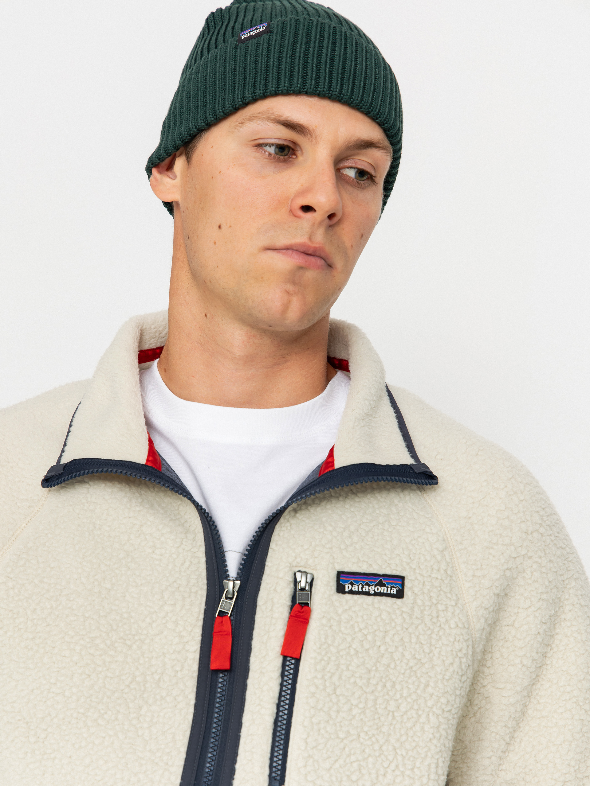 Patagonia Retro Pile Jacket (pelican w/smolder blue)
