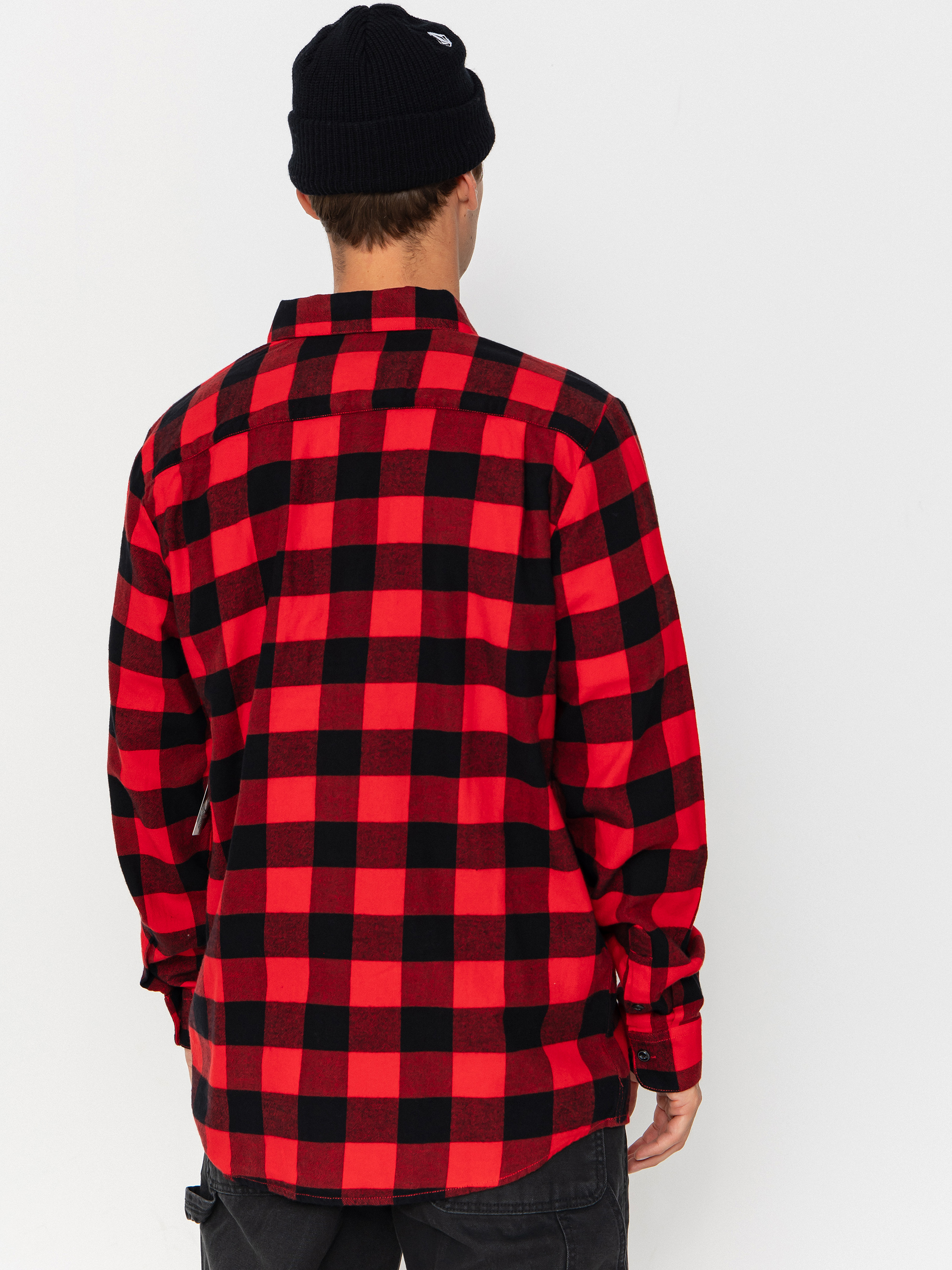 Volcom Caden Plaid Hemd (lifeguard red)