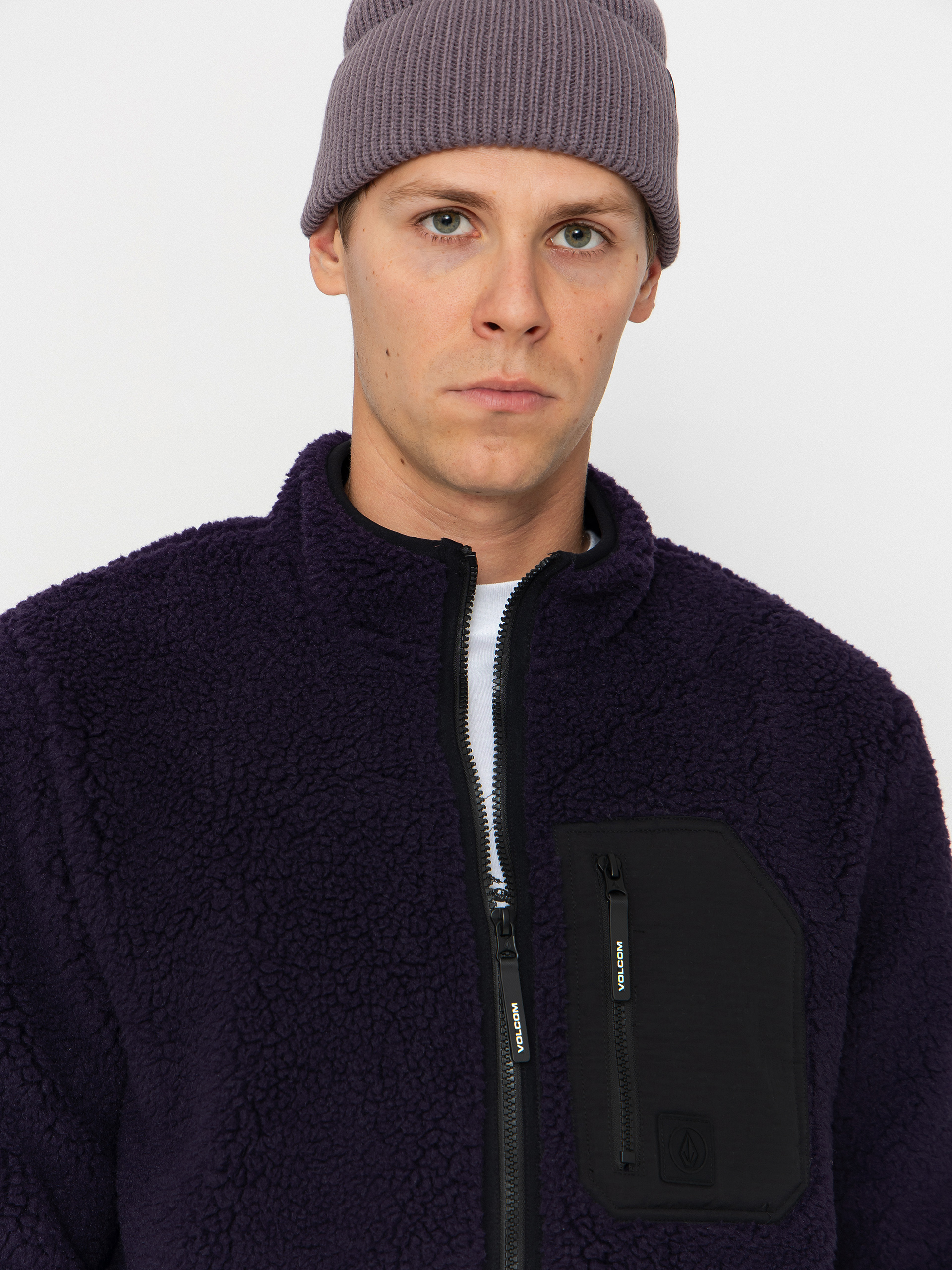 Mens Volcom Fleece Muzzer Fuzzar (dark purple)