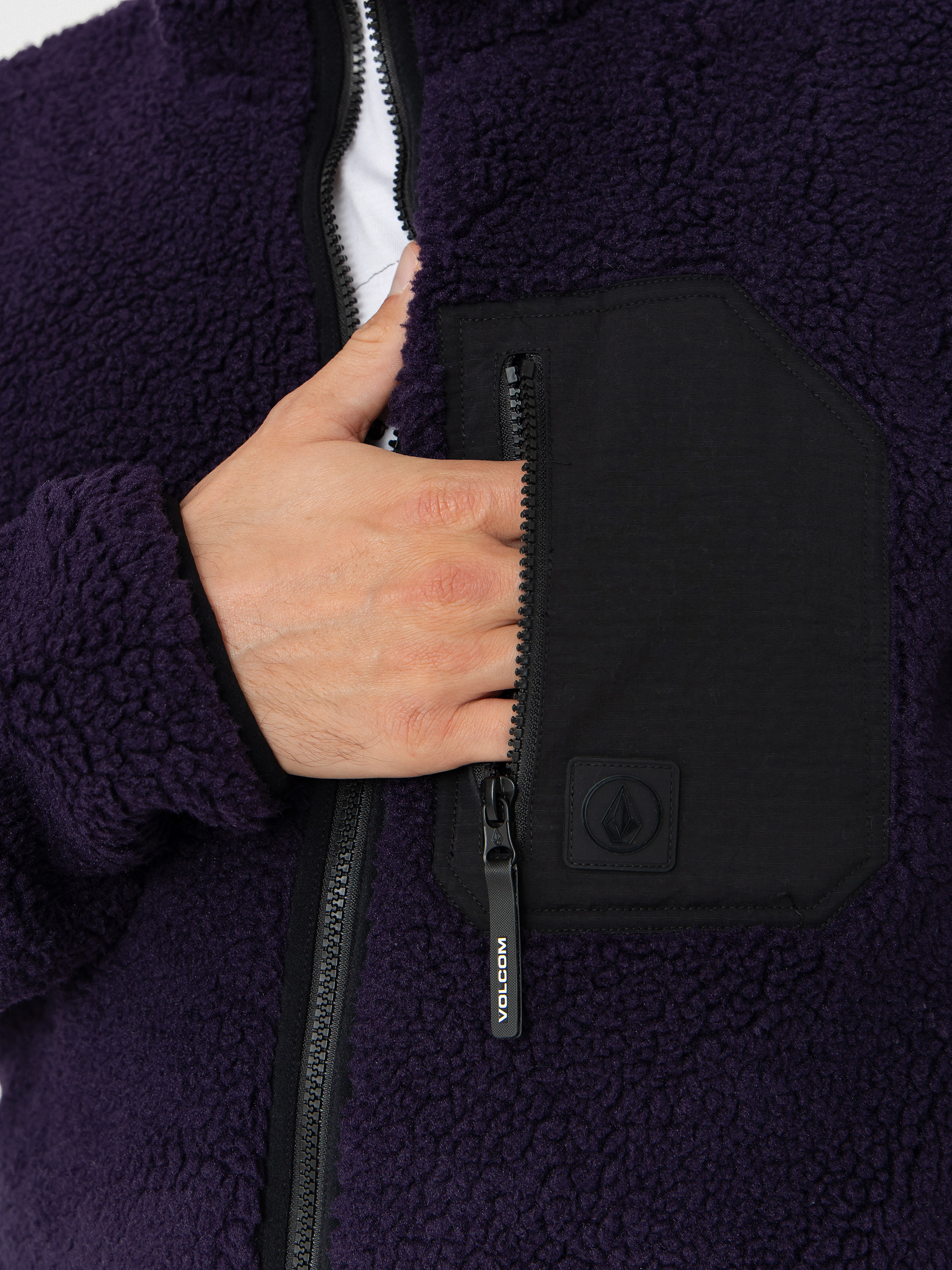 Mens Volcom Fleece Muzzer Fuzzar (dark purple)