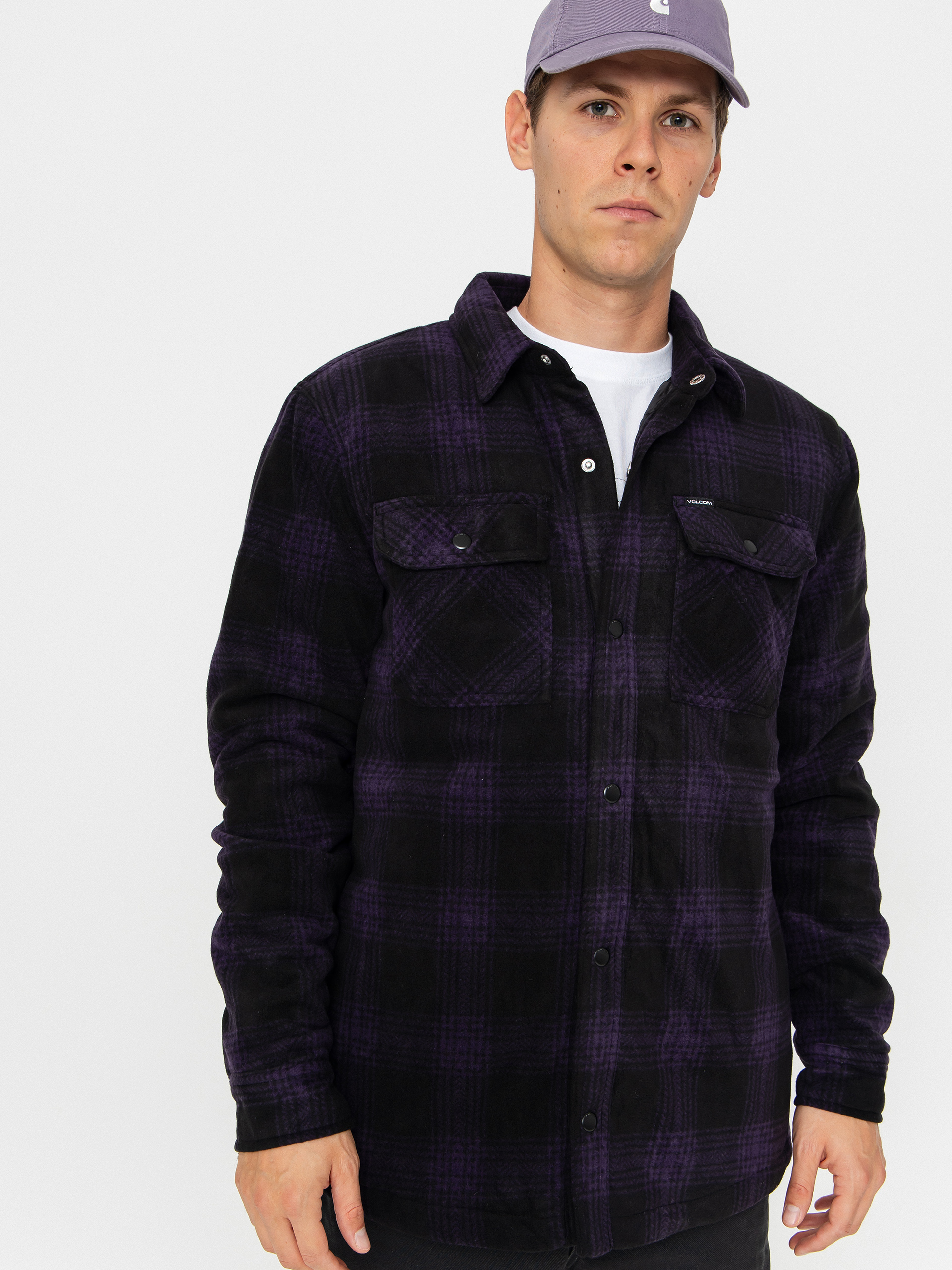 Volcom Bowered Fleece Shirt (dark purple)