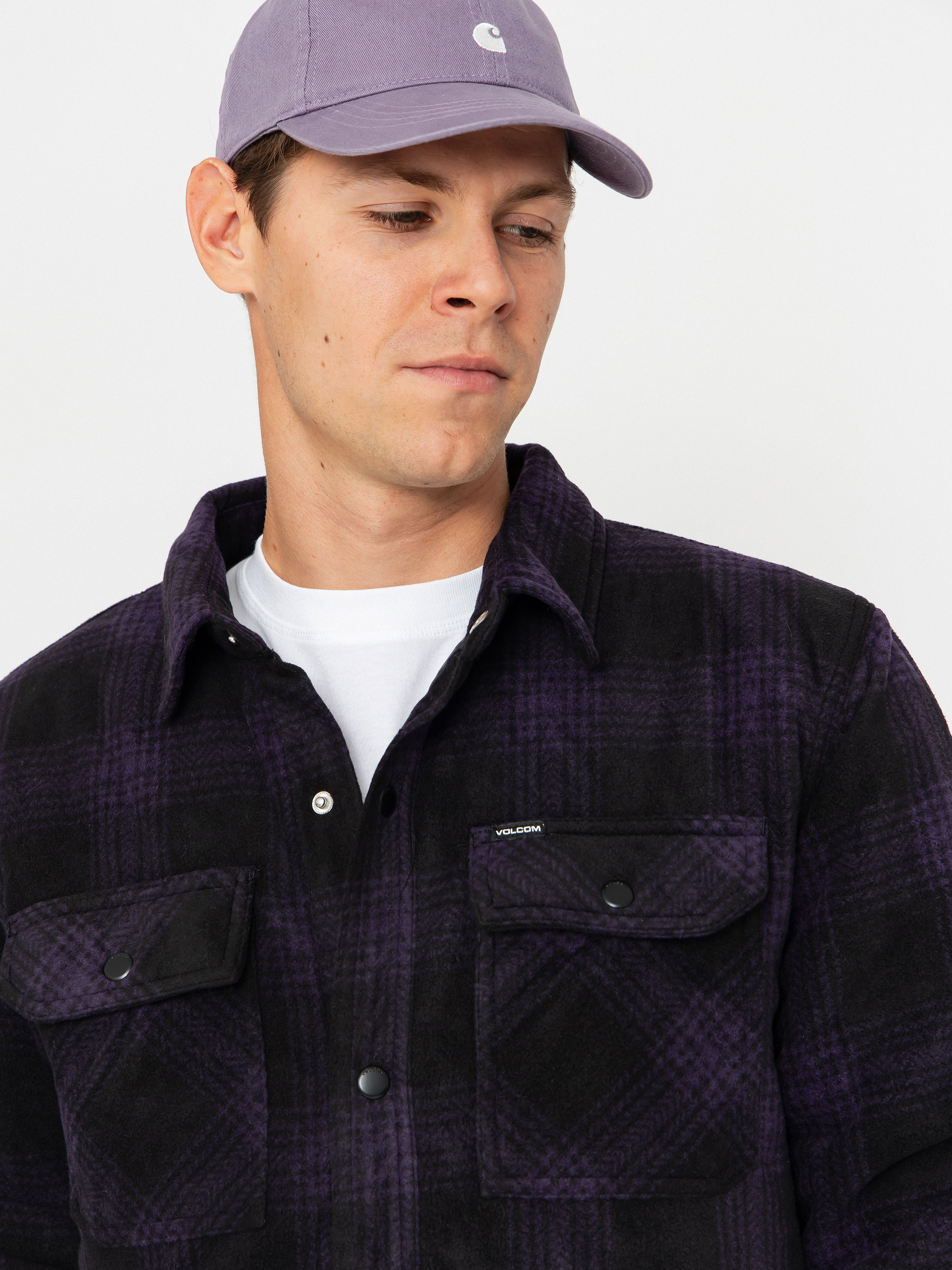 Volcom Bowered Fleece Hemd (dark purple)