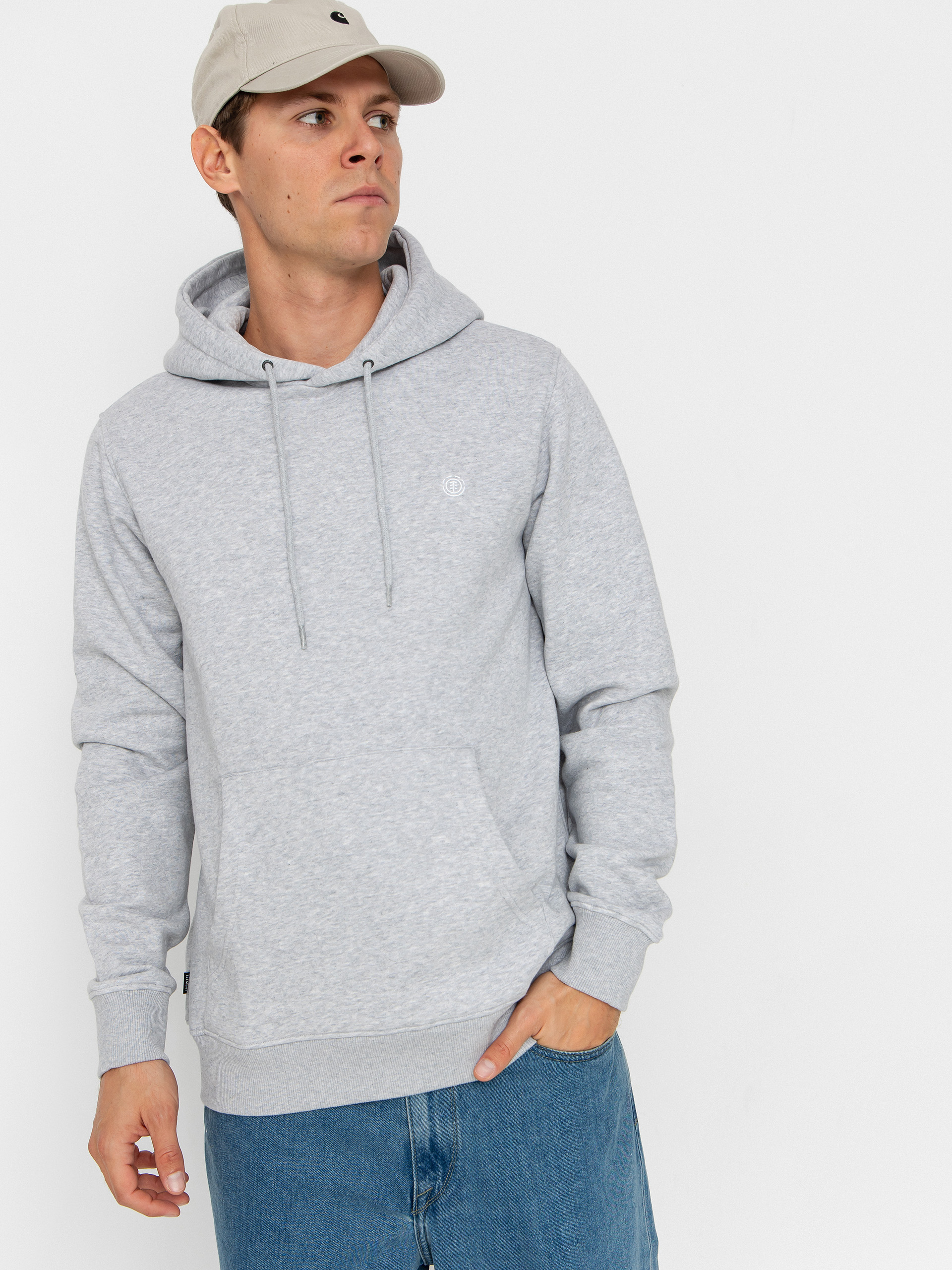 Element Icon Embroidery HD Hoodie (mid grey heather)