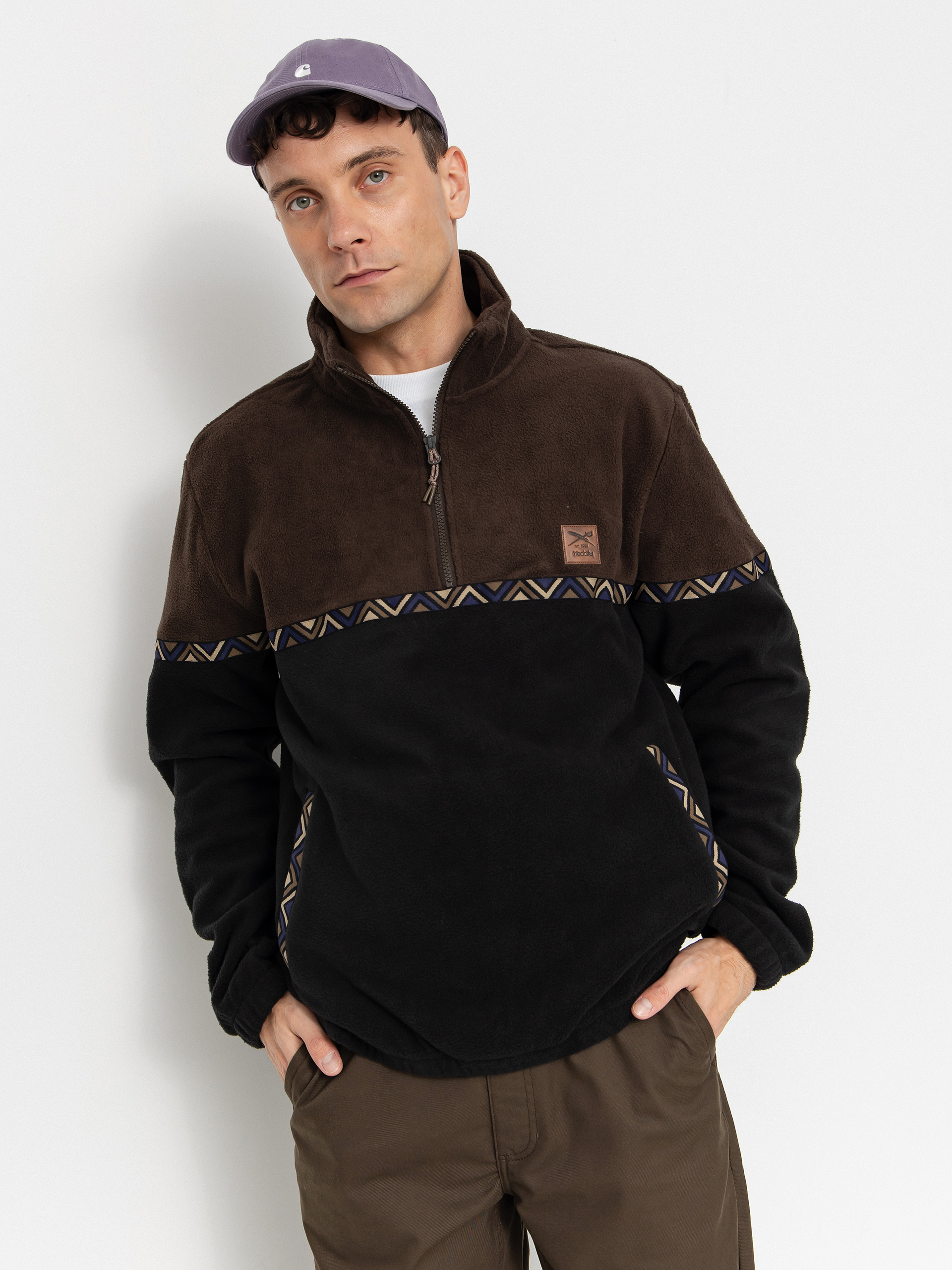 Iriedaily Monte Noe Fleece - brown, black (dark coffee)