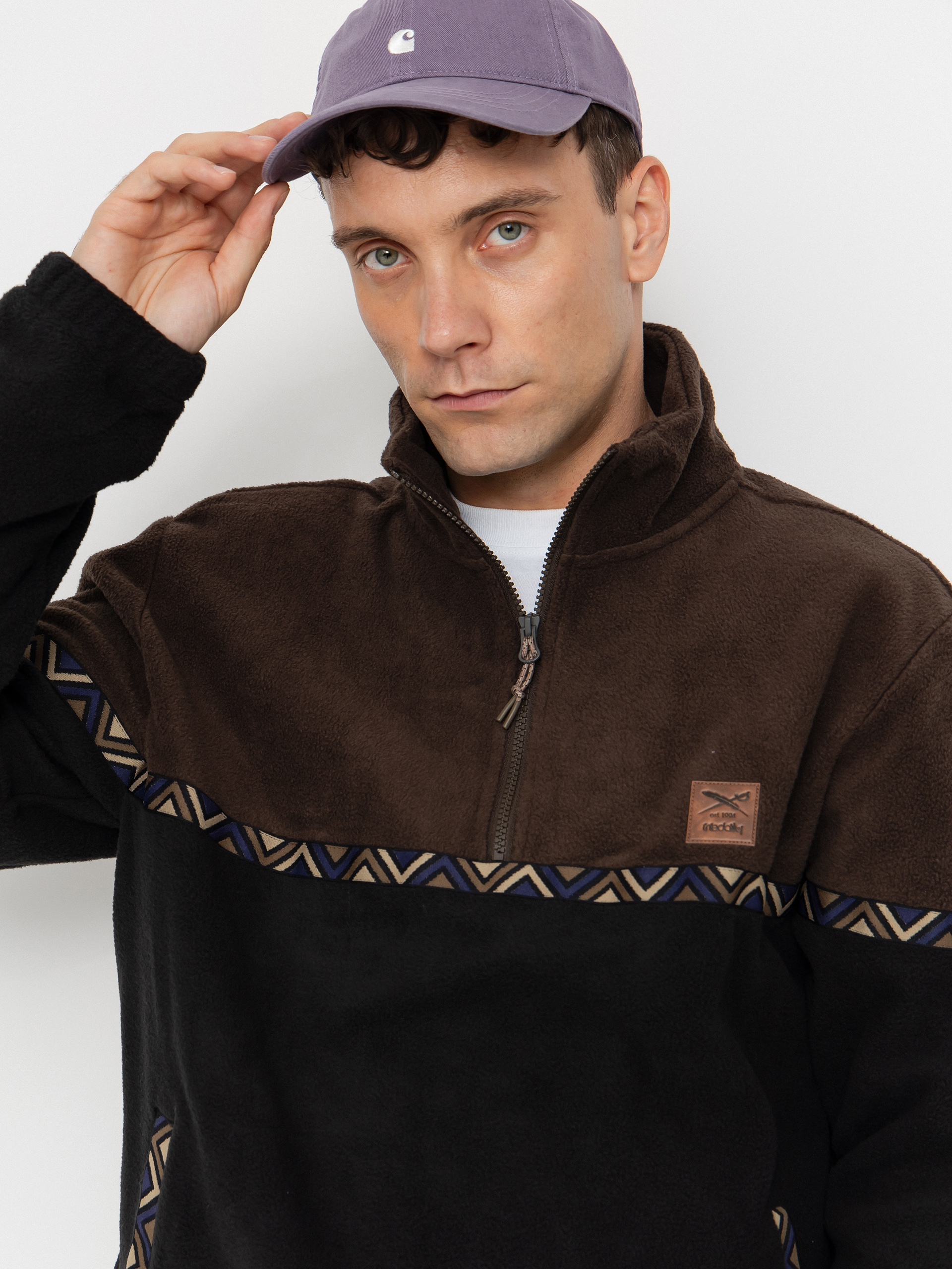 Mens Iriedaily Monte Noe Fleece  (dark coffee)