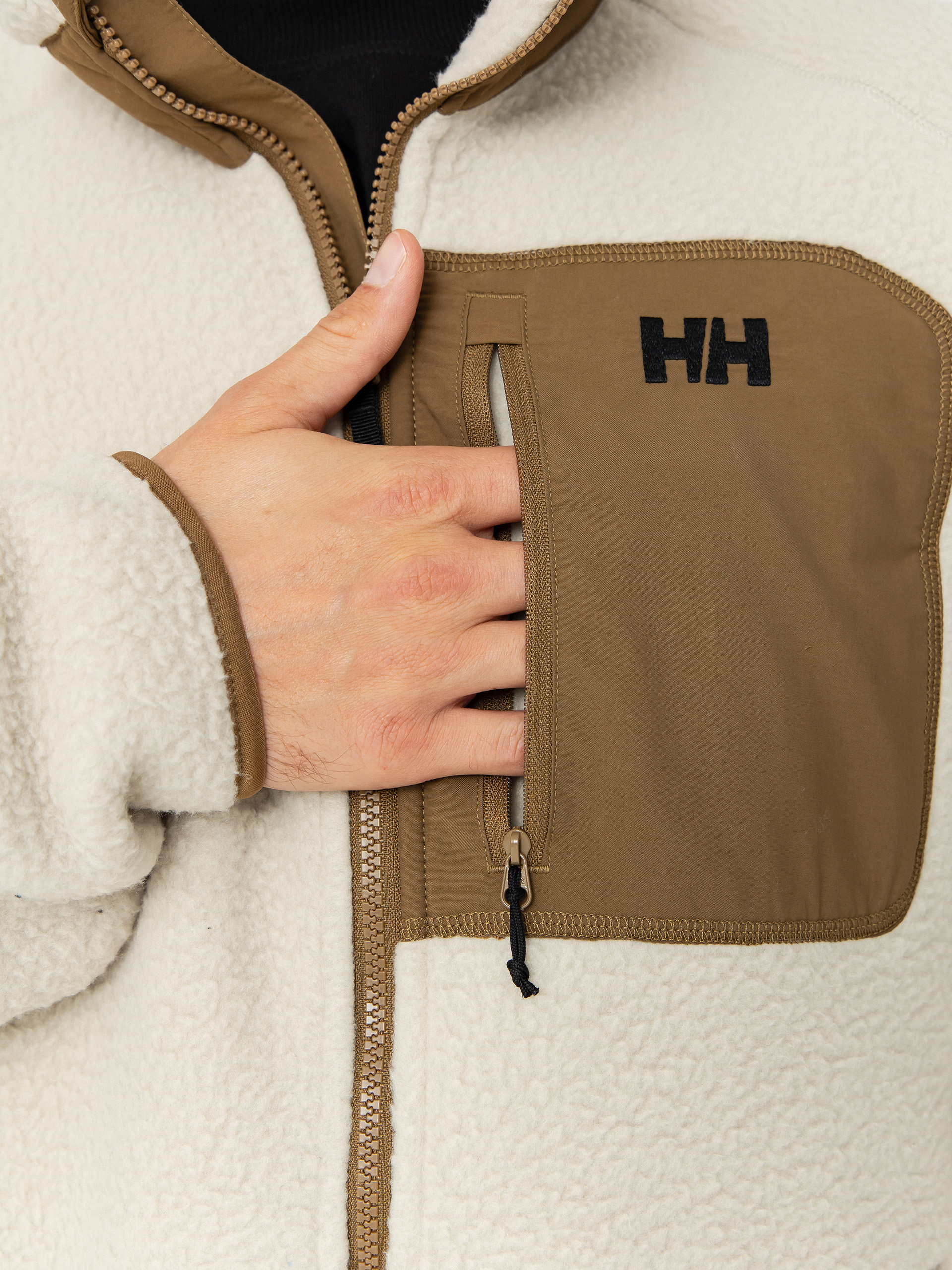 Herren Helly Hansen Panorama Pile Block Fleece jacke (pelican)