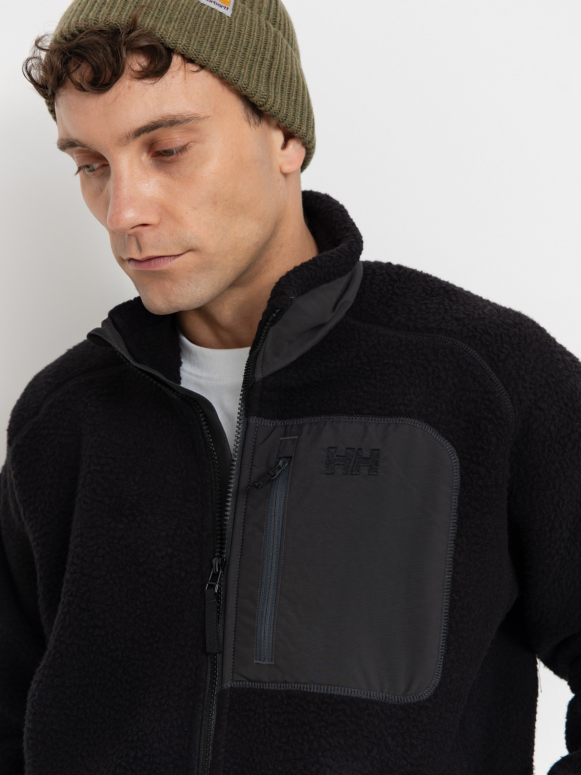 Mens Helly Hansen Panorama Pile Block Fleece (black)