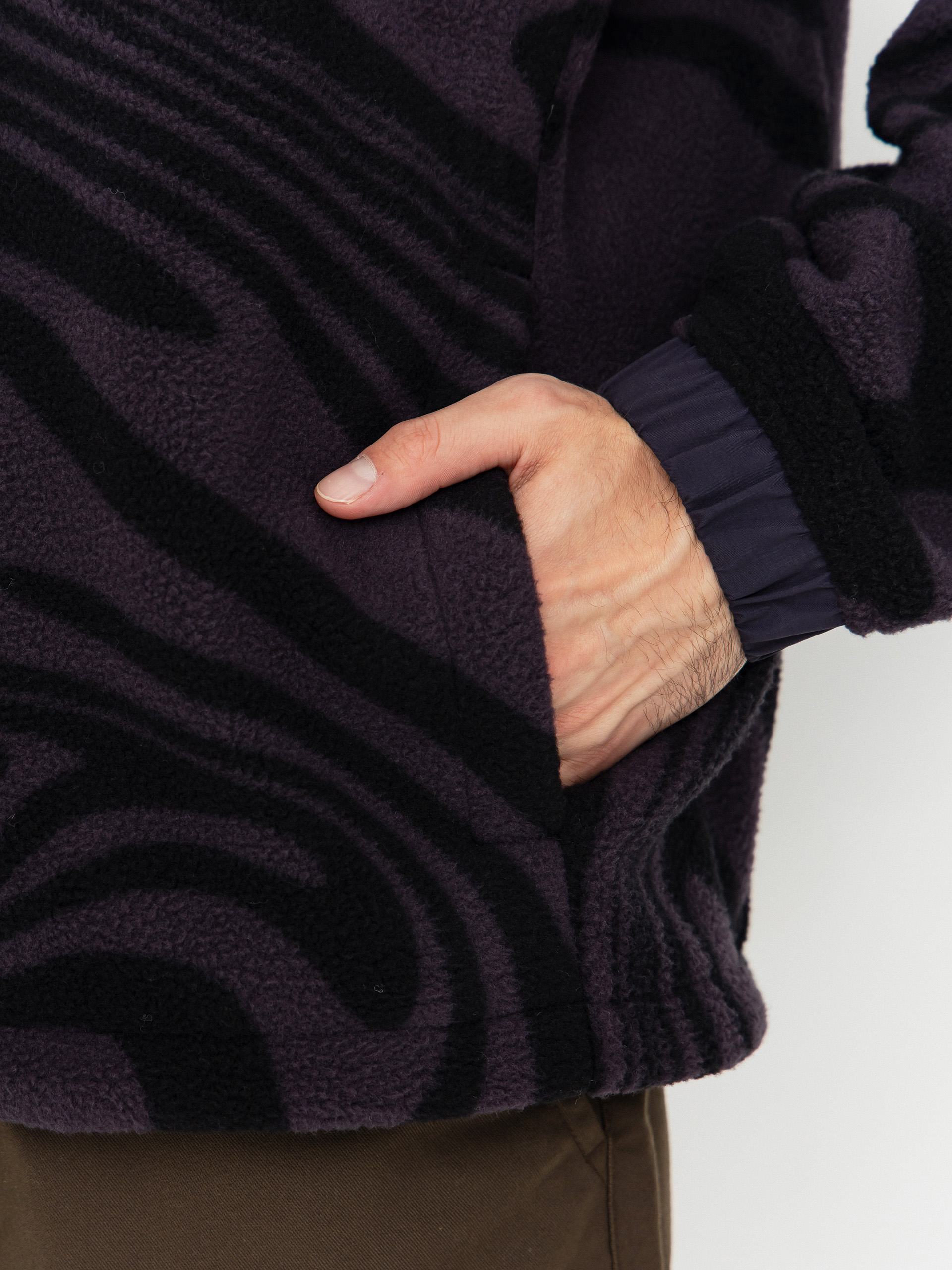 Herren Helly Hansen Fleece Jacke Panorama Printed Pile Snap (black grape swirl aop)