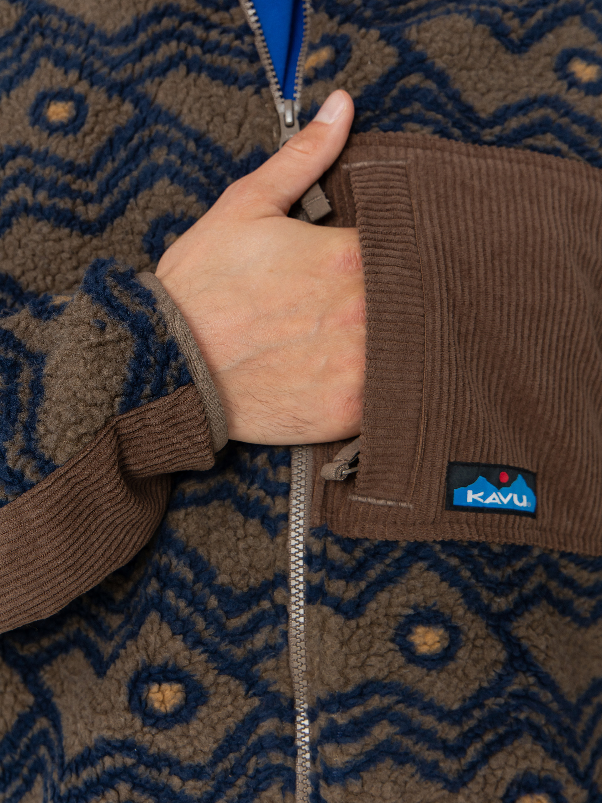 Mens Kavu Wayside Fleece  (walnut mountain)