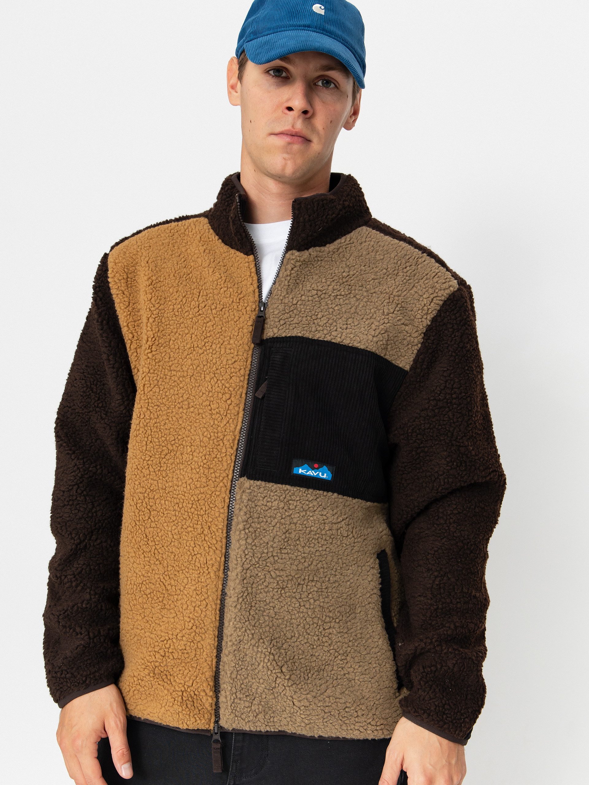 Kavu Wayside Fleece - brown (wild wood block)