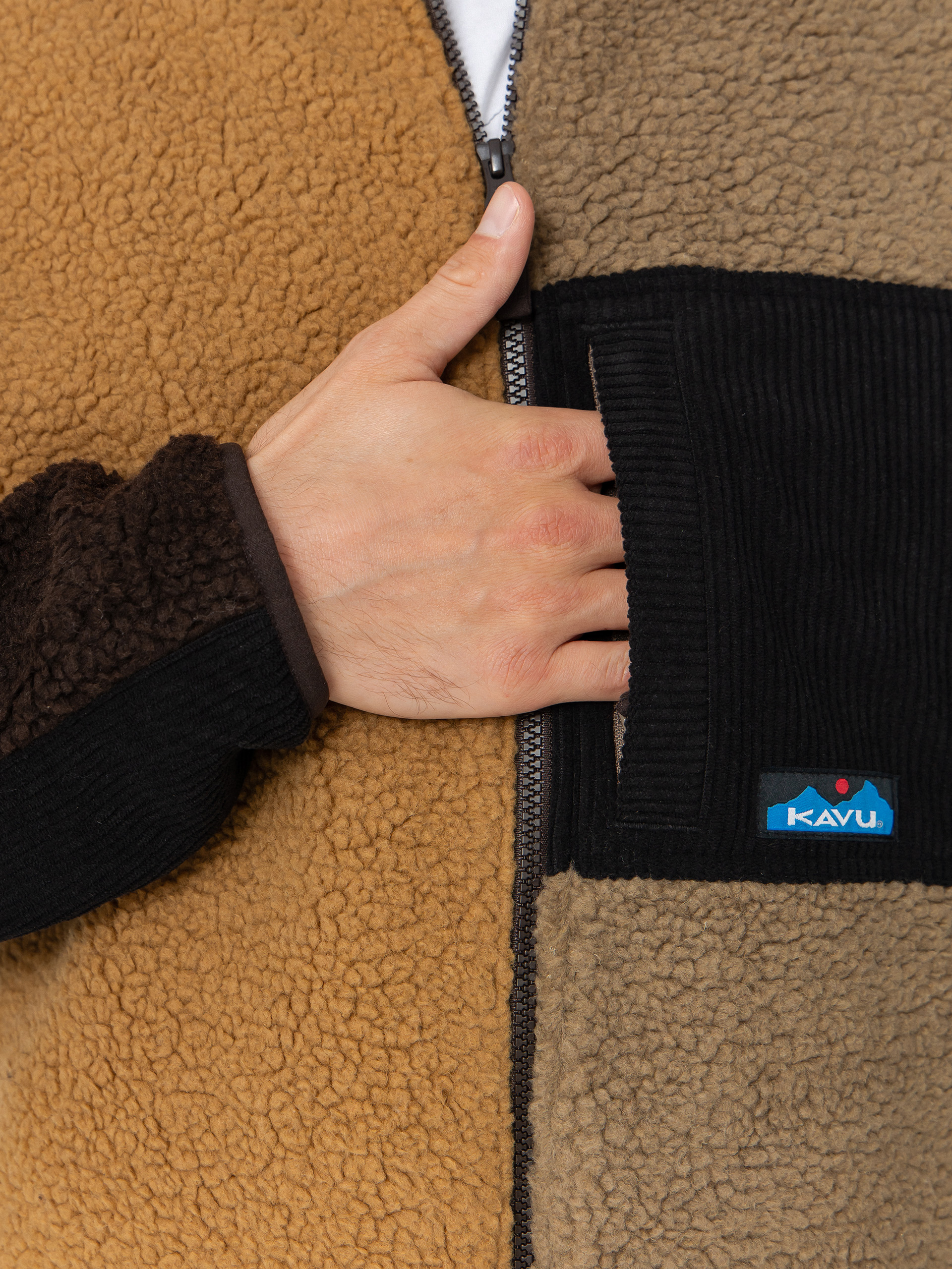 Herren Kavu Wayside Fleece Jacke (wild wood block)