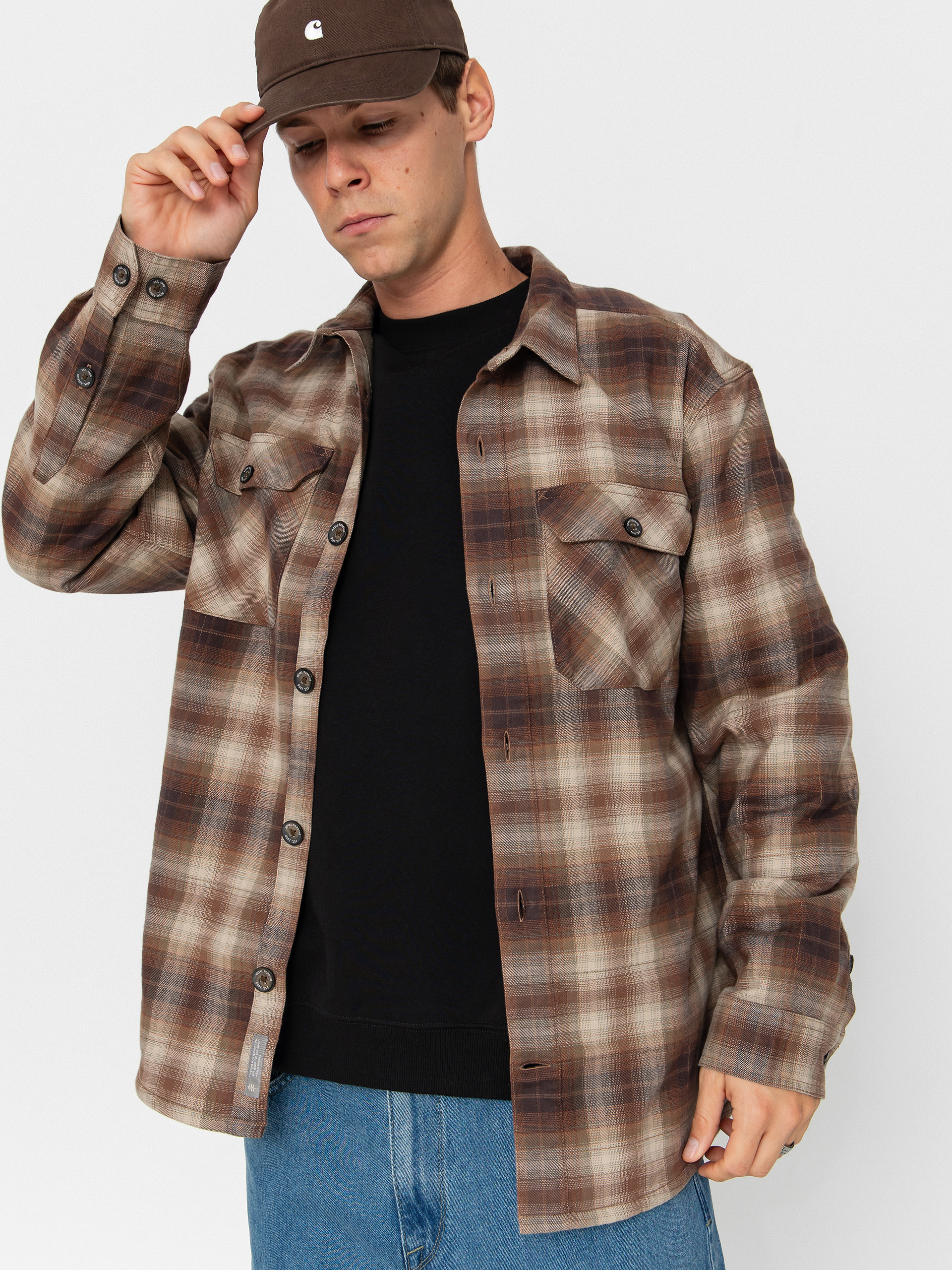 Royal Robbins Snowcap Lined Flannel Shirt - brown (seal brown
