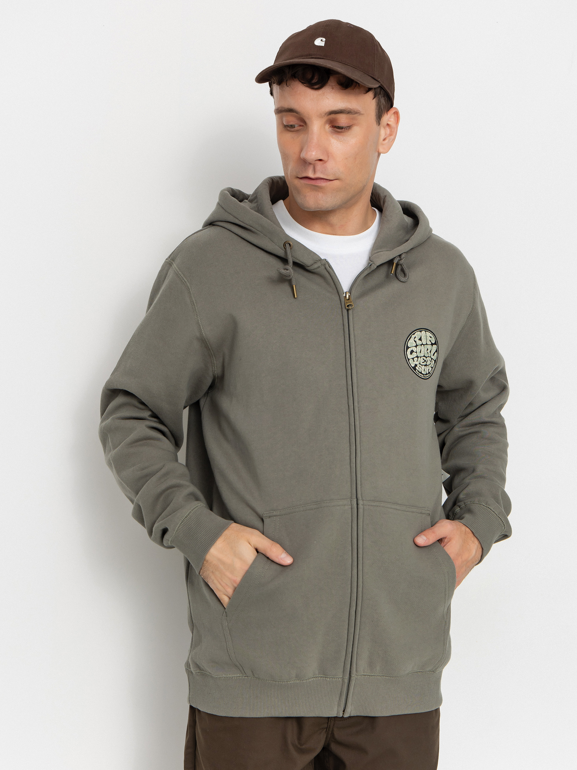 Rip Curl Wettie Passage Icon ZHD Hoodie (cactus green)