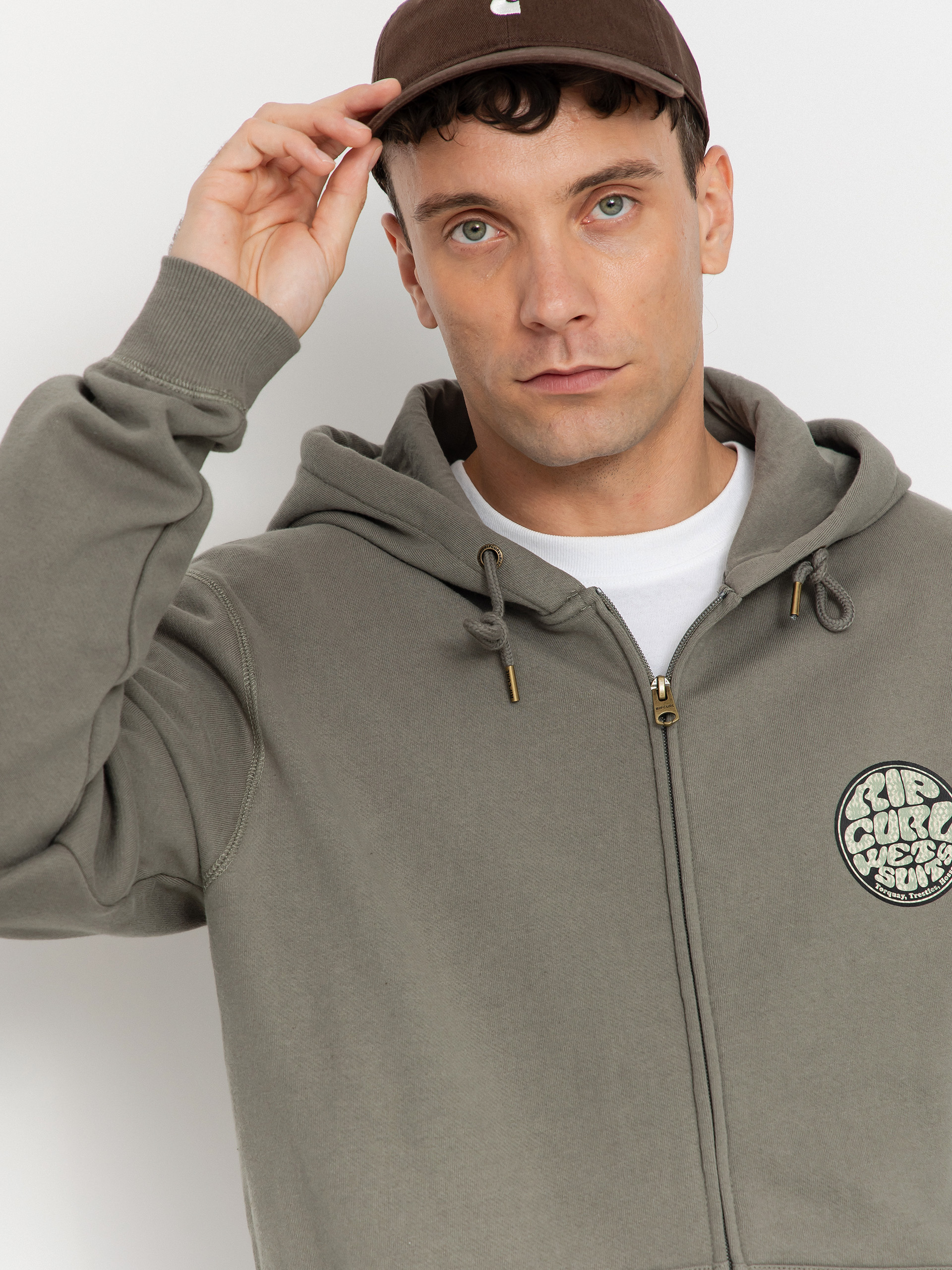 Rip Curl Wettie Passage Icon ZHD Hoodie (cactus green)