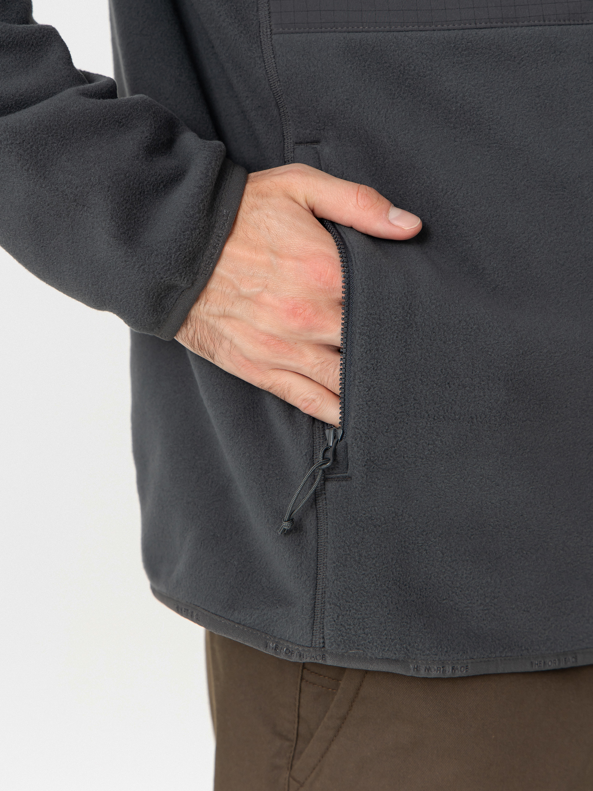 Mens The North Face Fleece  Glacier HVWT 1/2 Zip (asphg/aspg/tnfb)