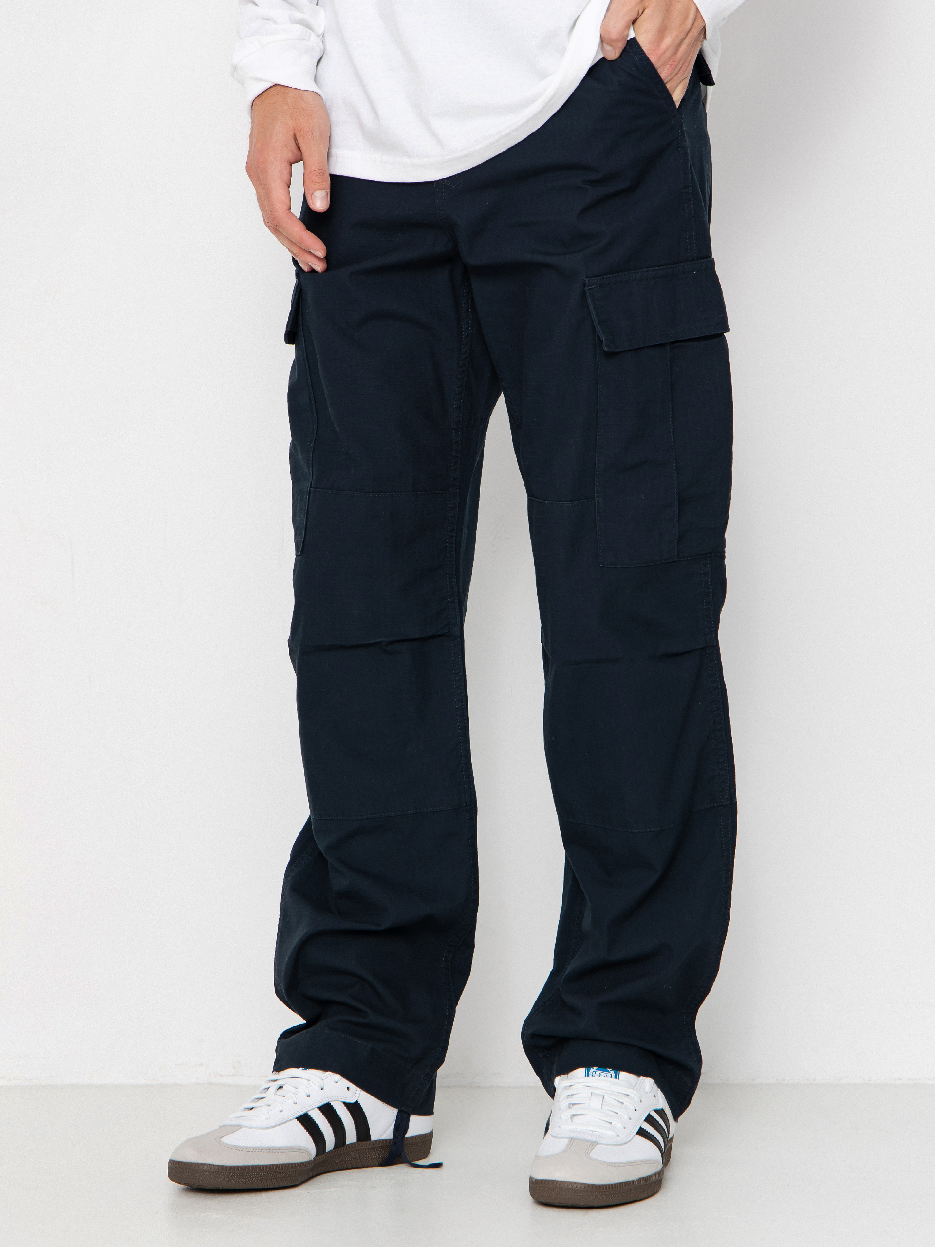 Carhartt WIP Pants Regular Cargo - navy blue (deep night/rinsed)