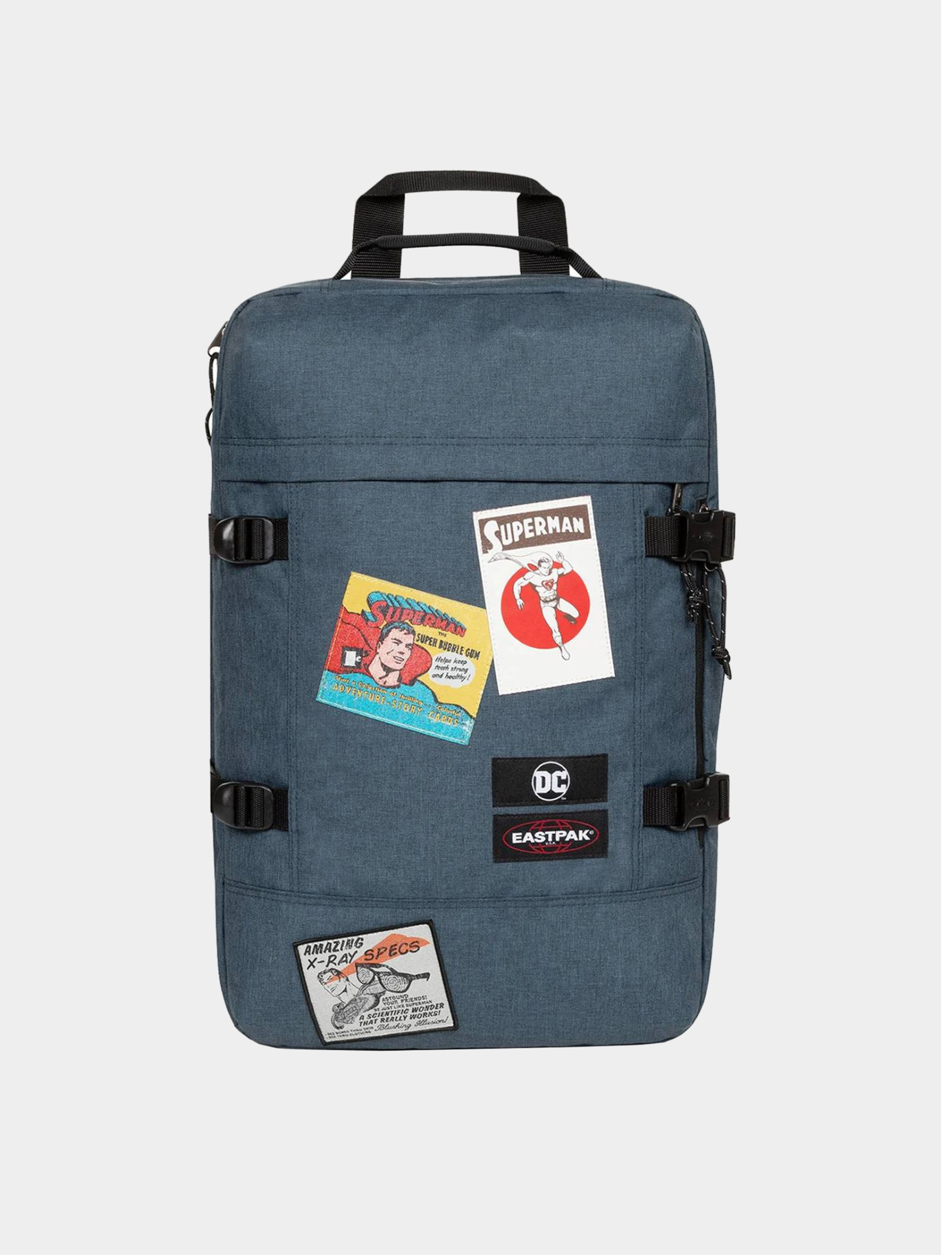 Eastpak Backpack Travelpack - navy blue (superman patch)