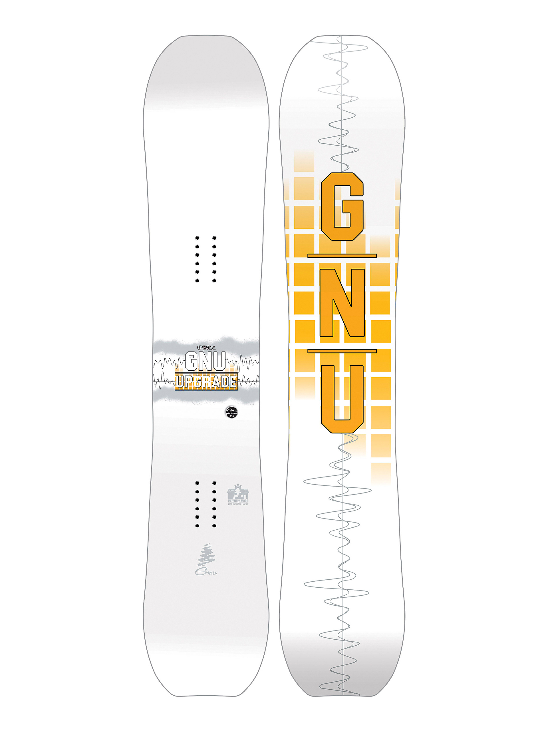 Gnu Snowboard B Nice Wmn - white, orange (orange)