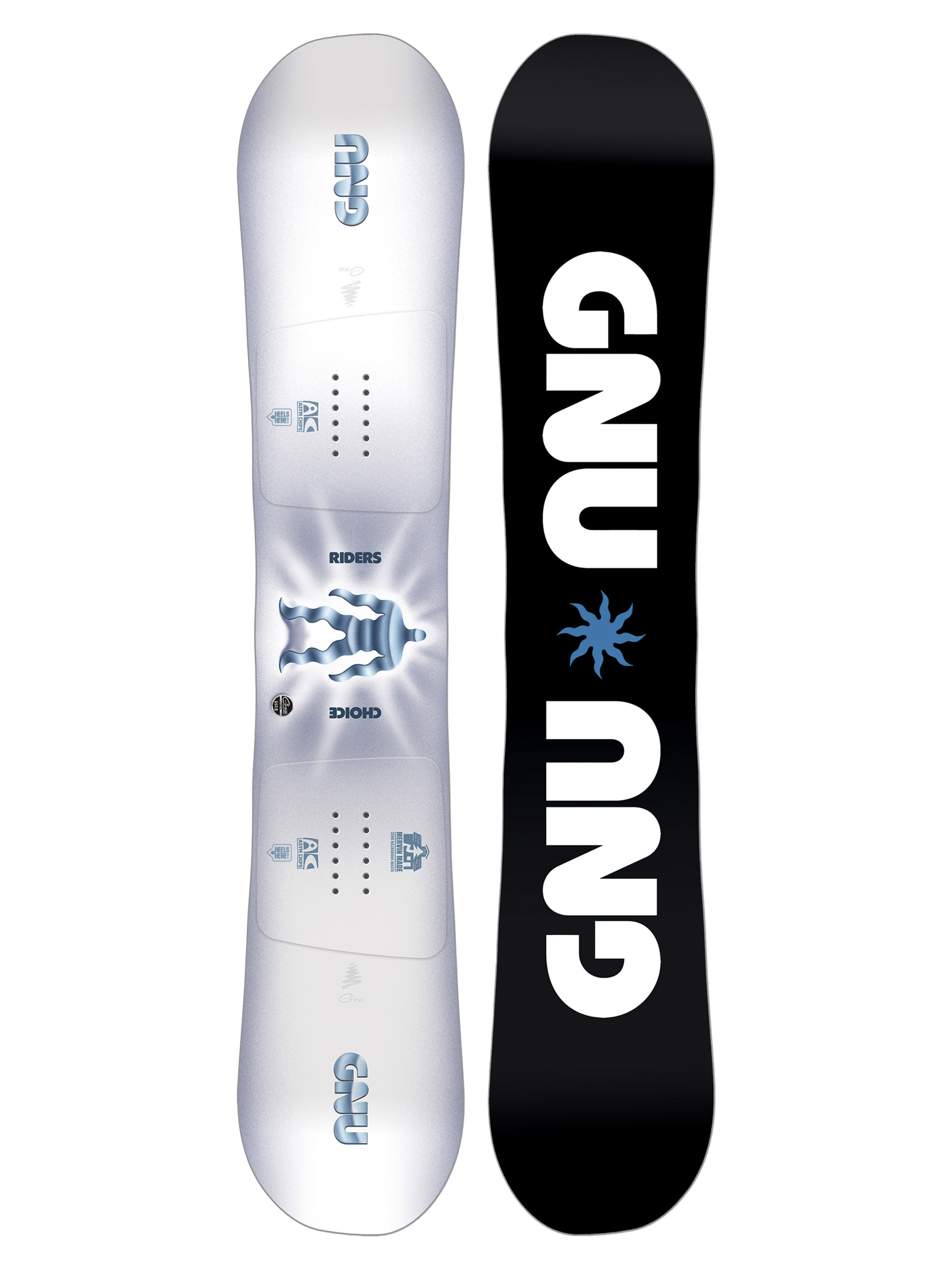 Mens Gnu Riders Choice Snowboard (black/white)