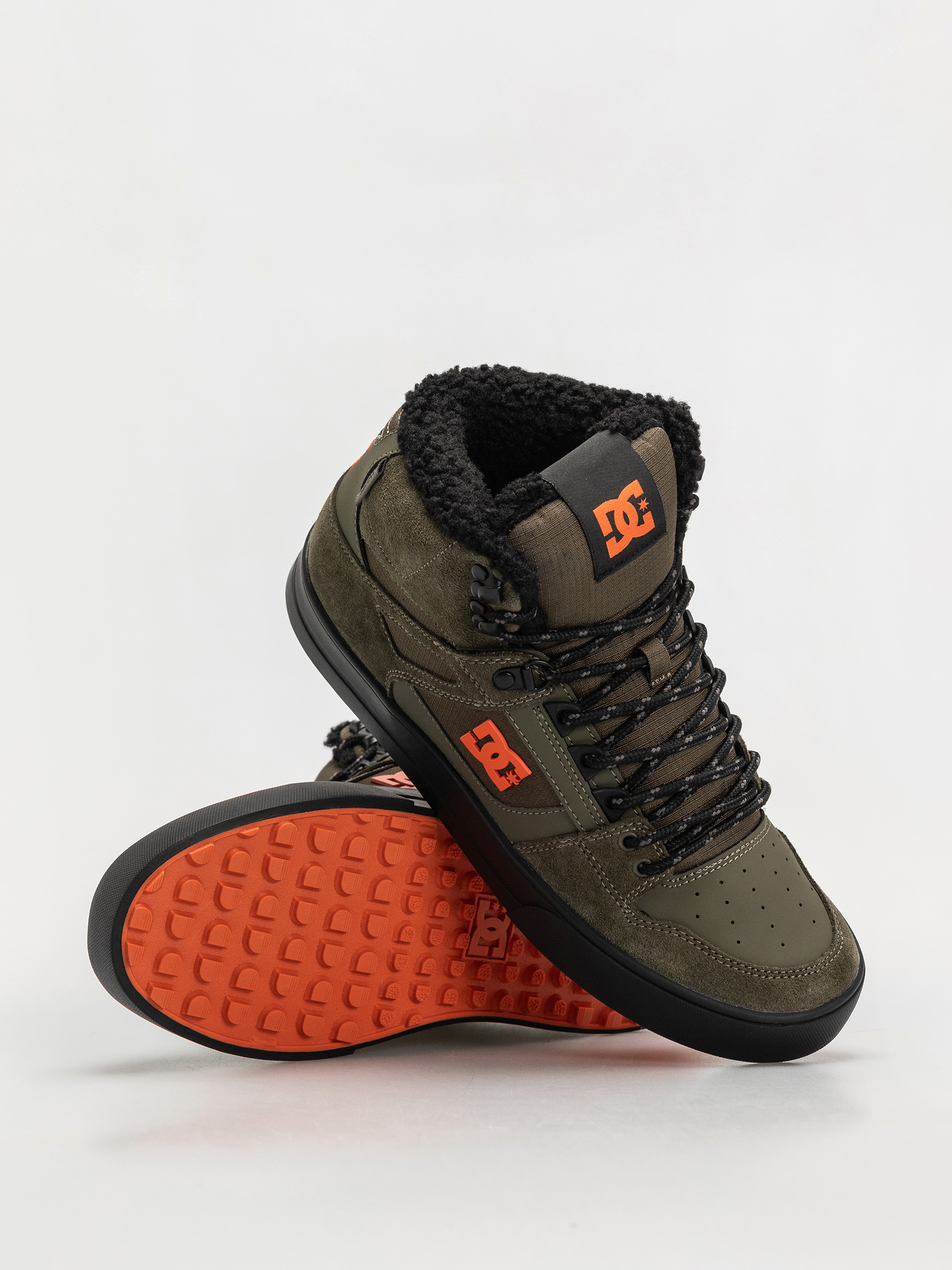 DC Pure High Top Wc Wnt Shoes (olive/black)