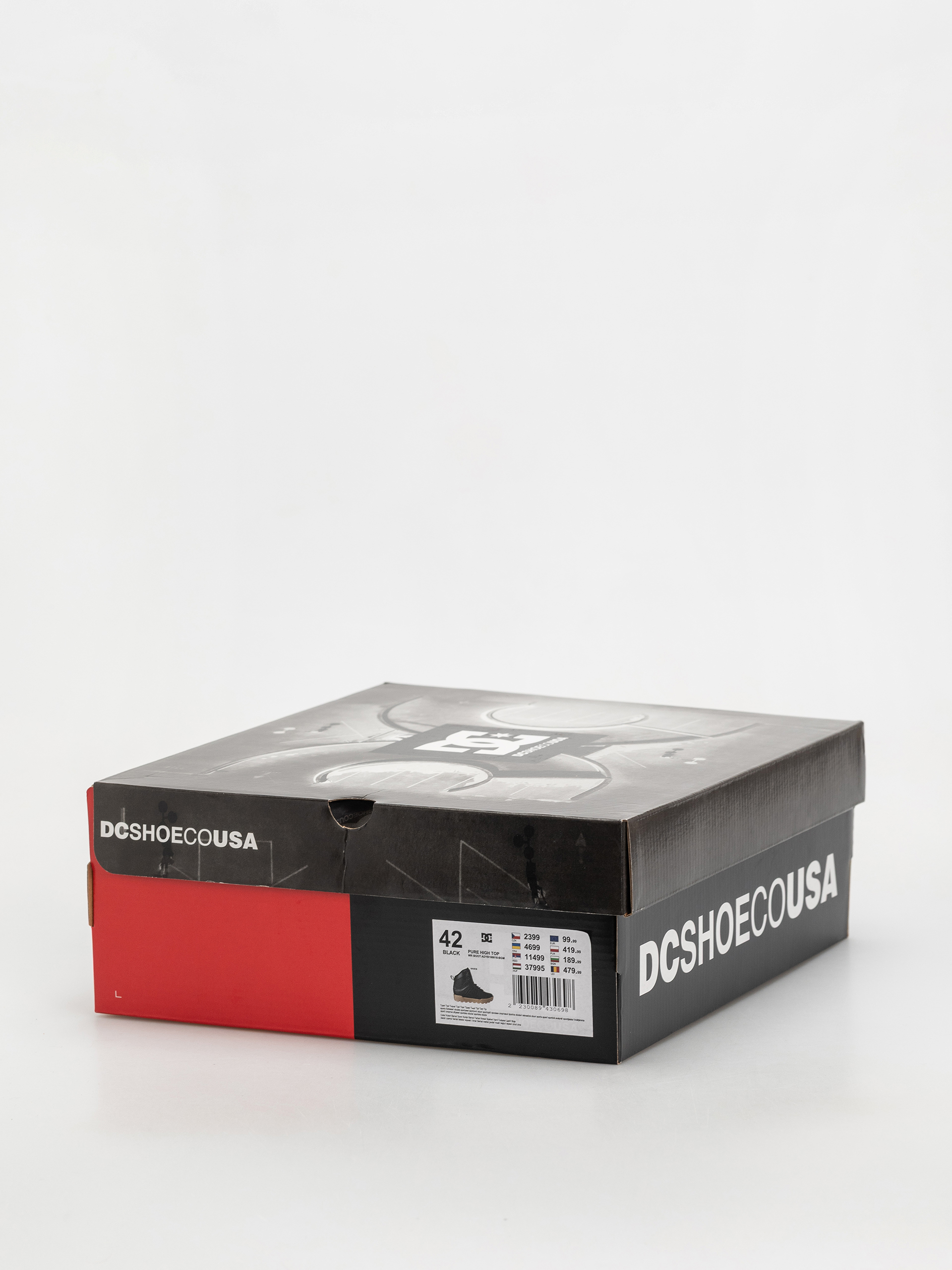 DC Pure High Top Wr Shoes (black/gum)