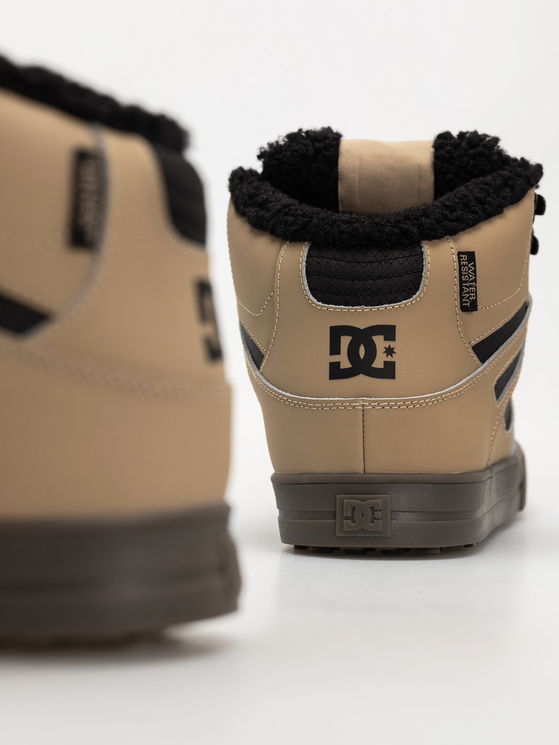 DC Pure High Top Wc Wnt Shoes (tan/black)