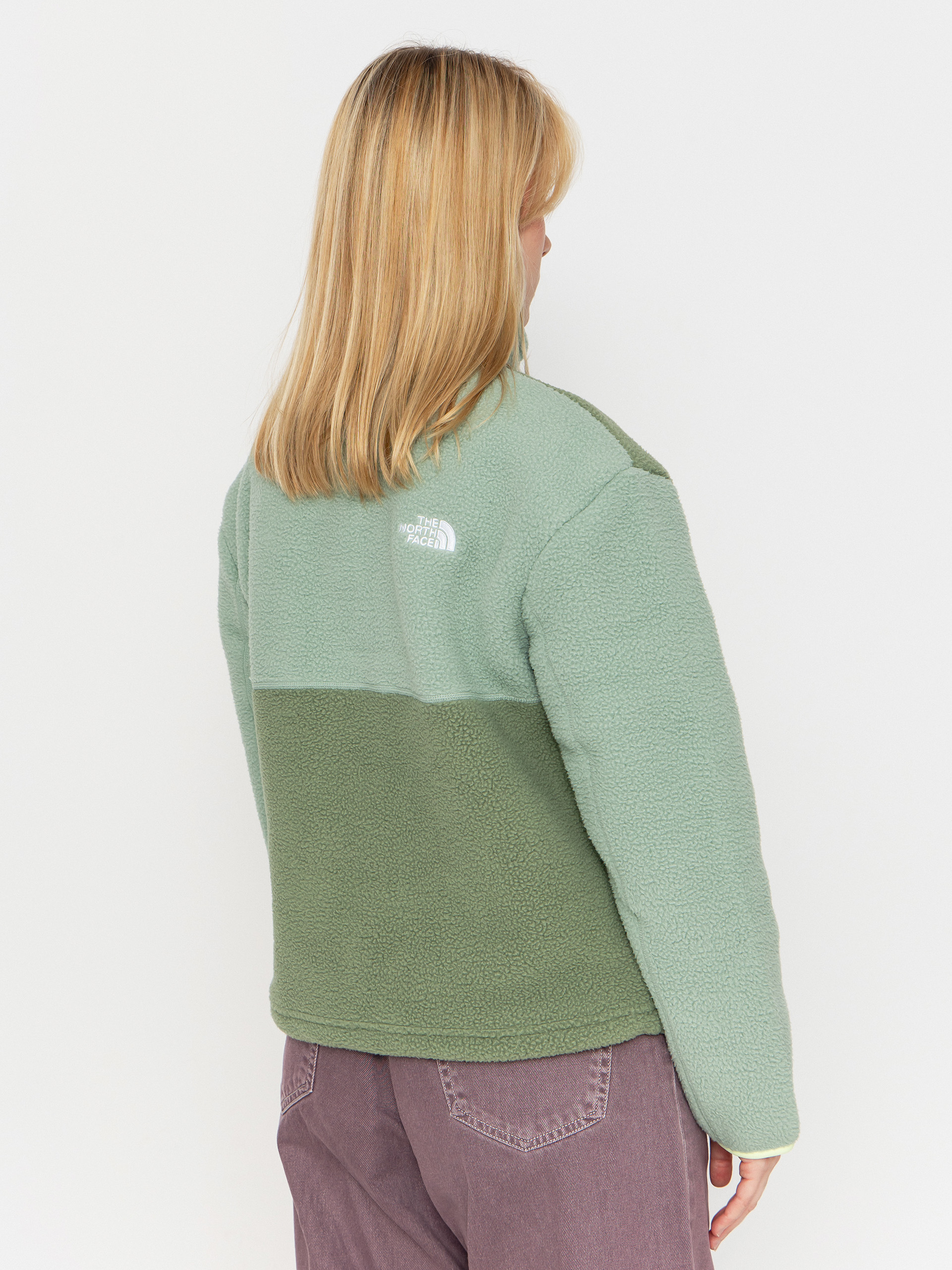 Herren The North Face Yumiori 1/4 Zip Fleece Jacke (bark mist/slate moss/as)