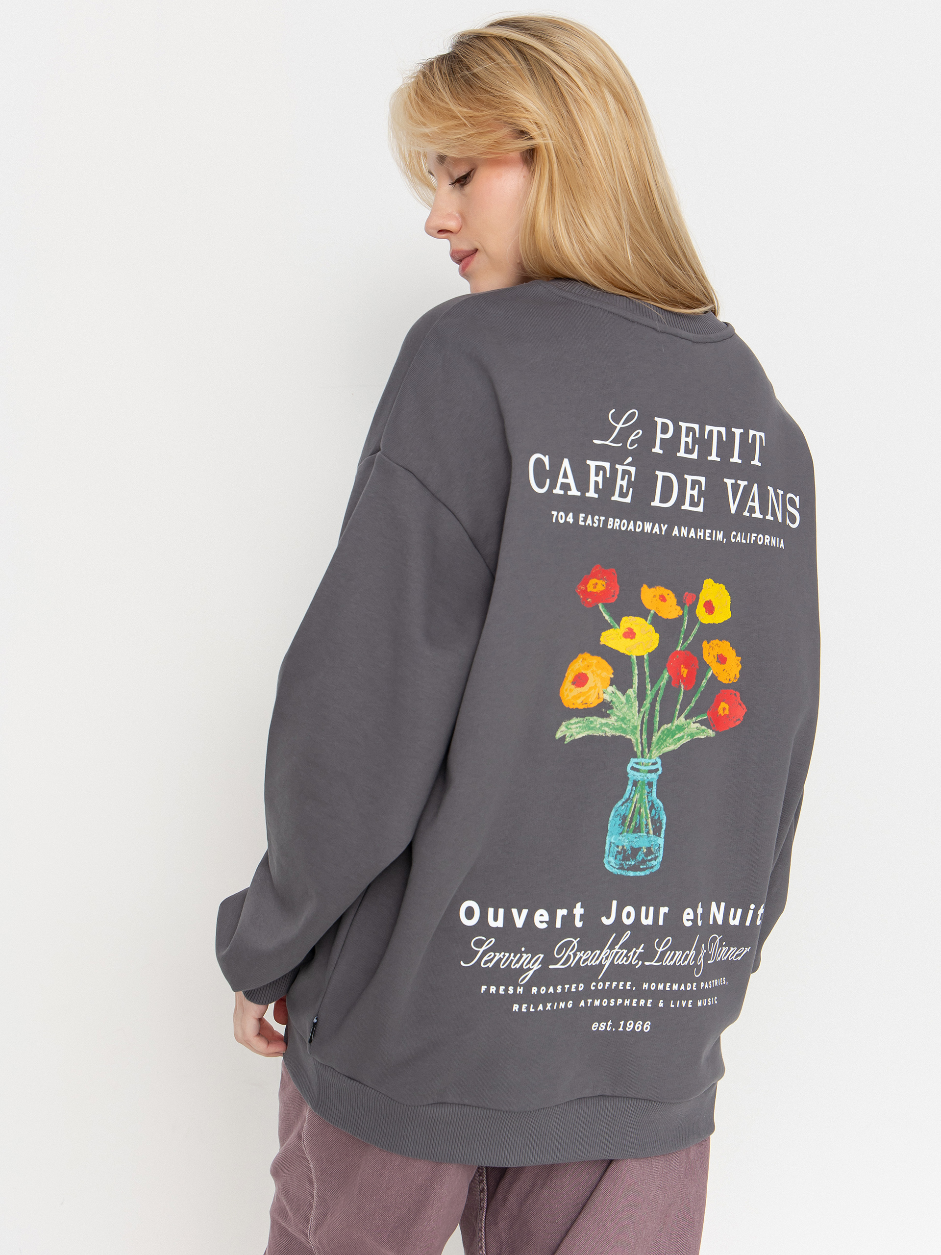 Vans Cafe Vans Os HD Wmn Hoodie (mountain essentials asphalt)