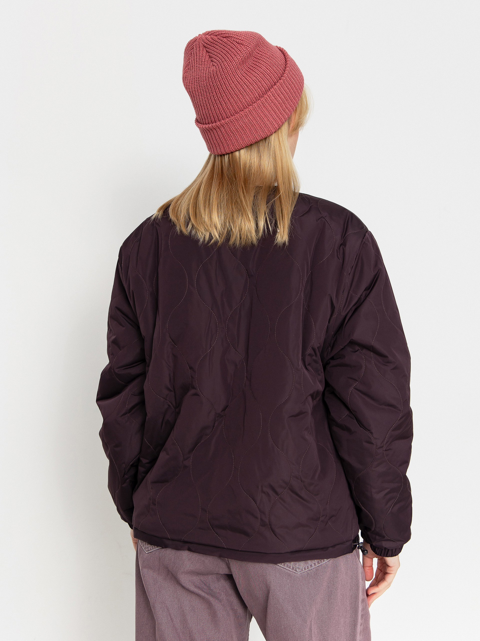 Vans Suffolk Cheetah Check Pile Coat Wmn Mantel (dark port)