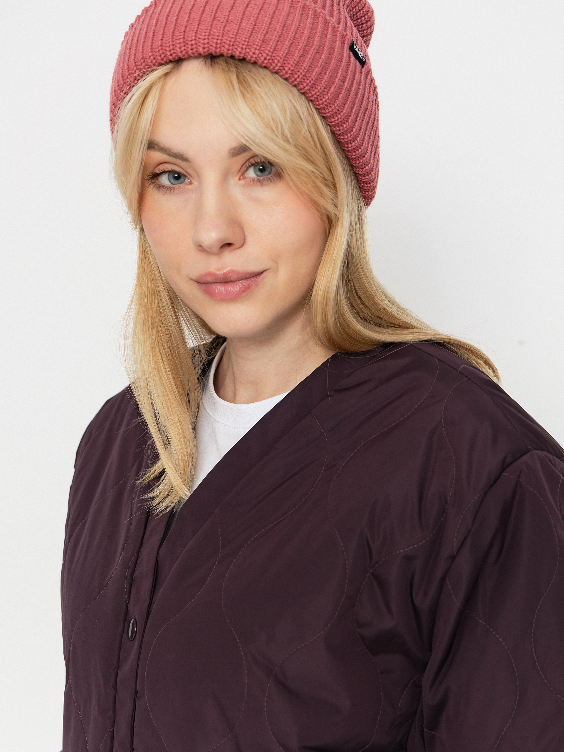 Vans Suffolk Cheetah Check Pile Coat Wmn Coat (dark port)