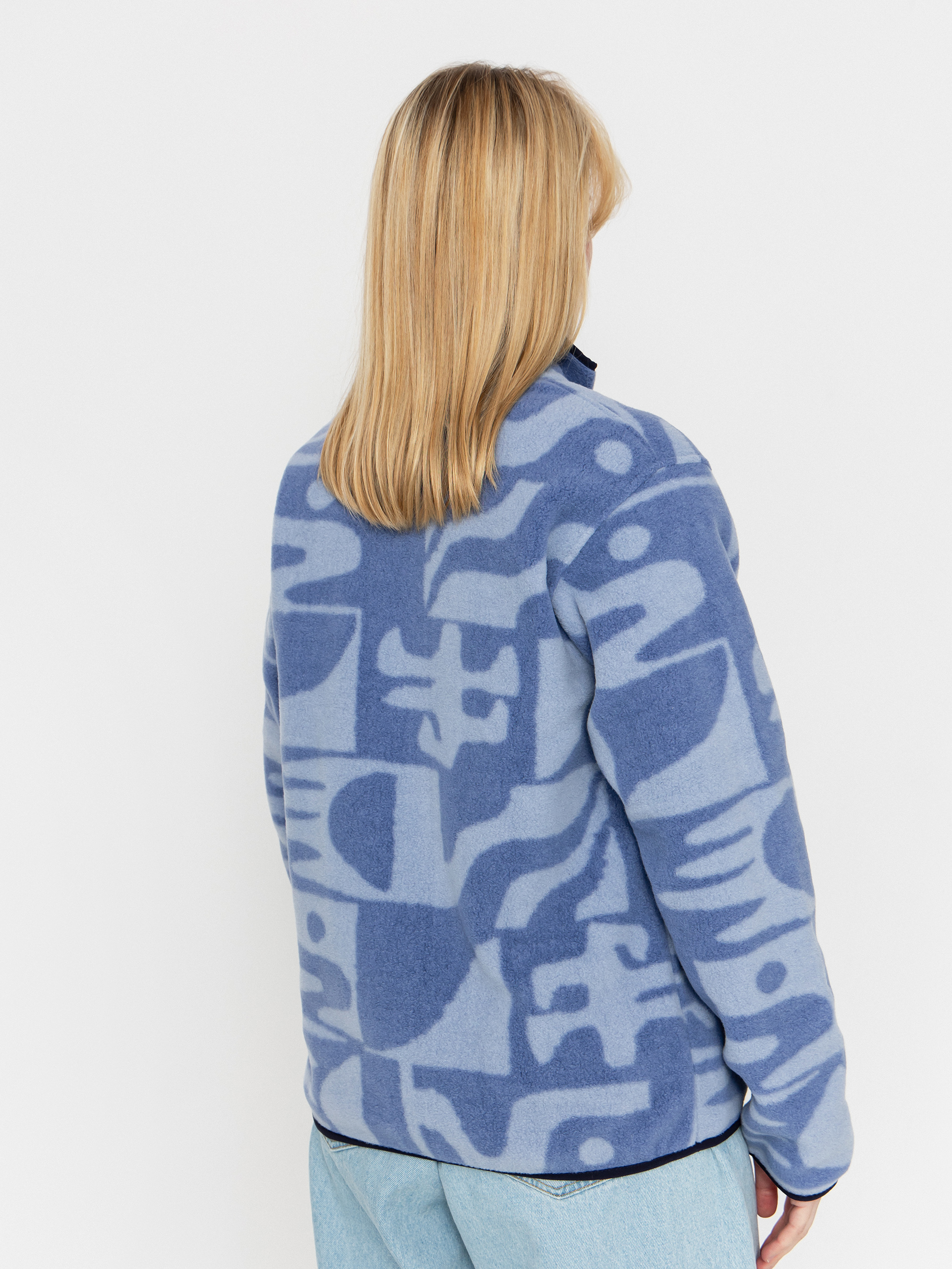 Damen Patagonia LW Synch Snap T Fleece Jacke (mother tree barnacle blue)