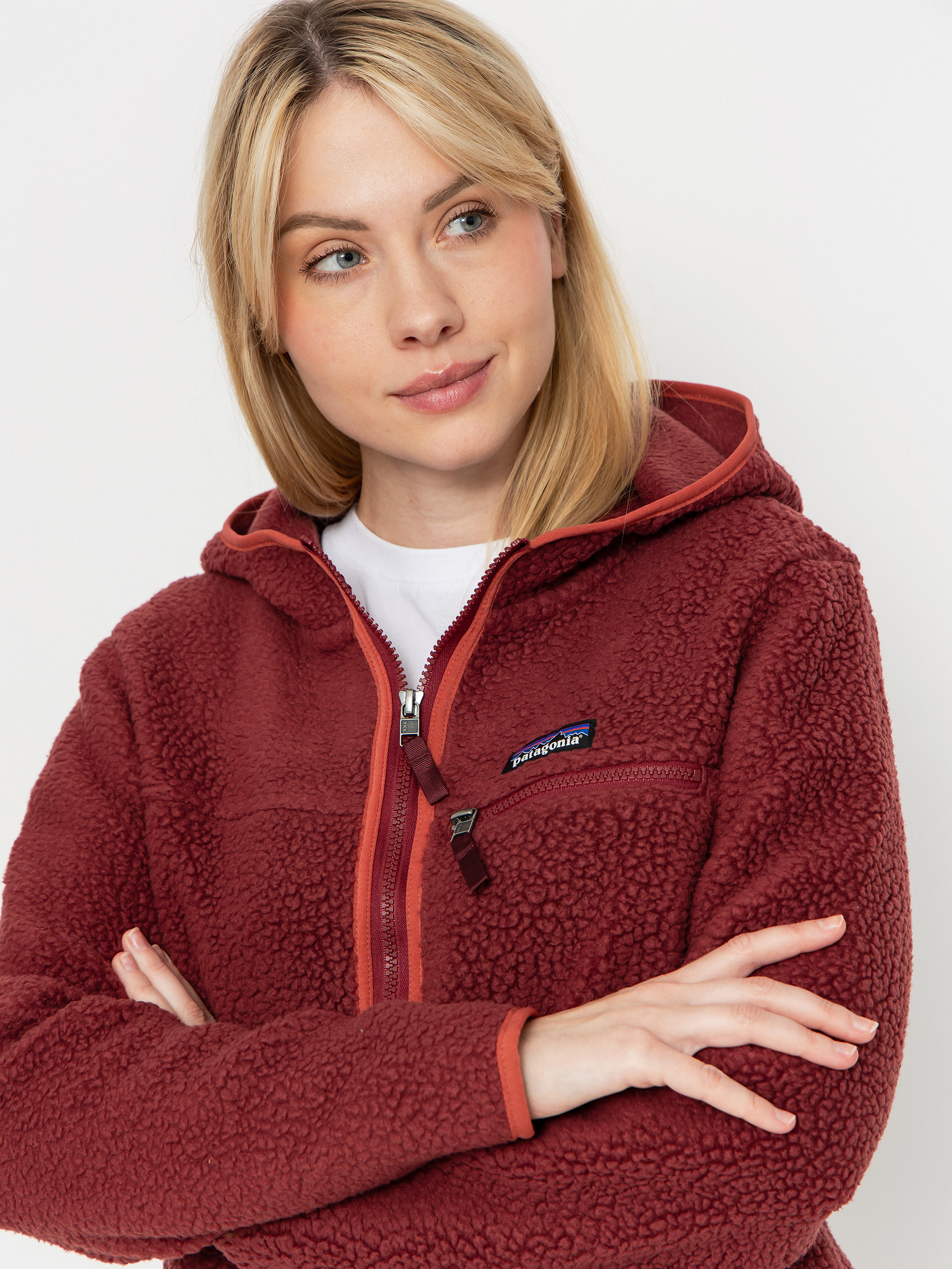 Damen Patagonia Retro Pile HD Fleece Jacke (sequoia red)