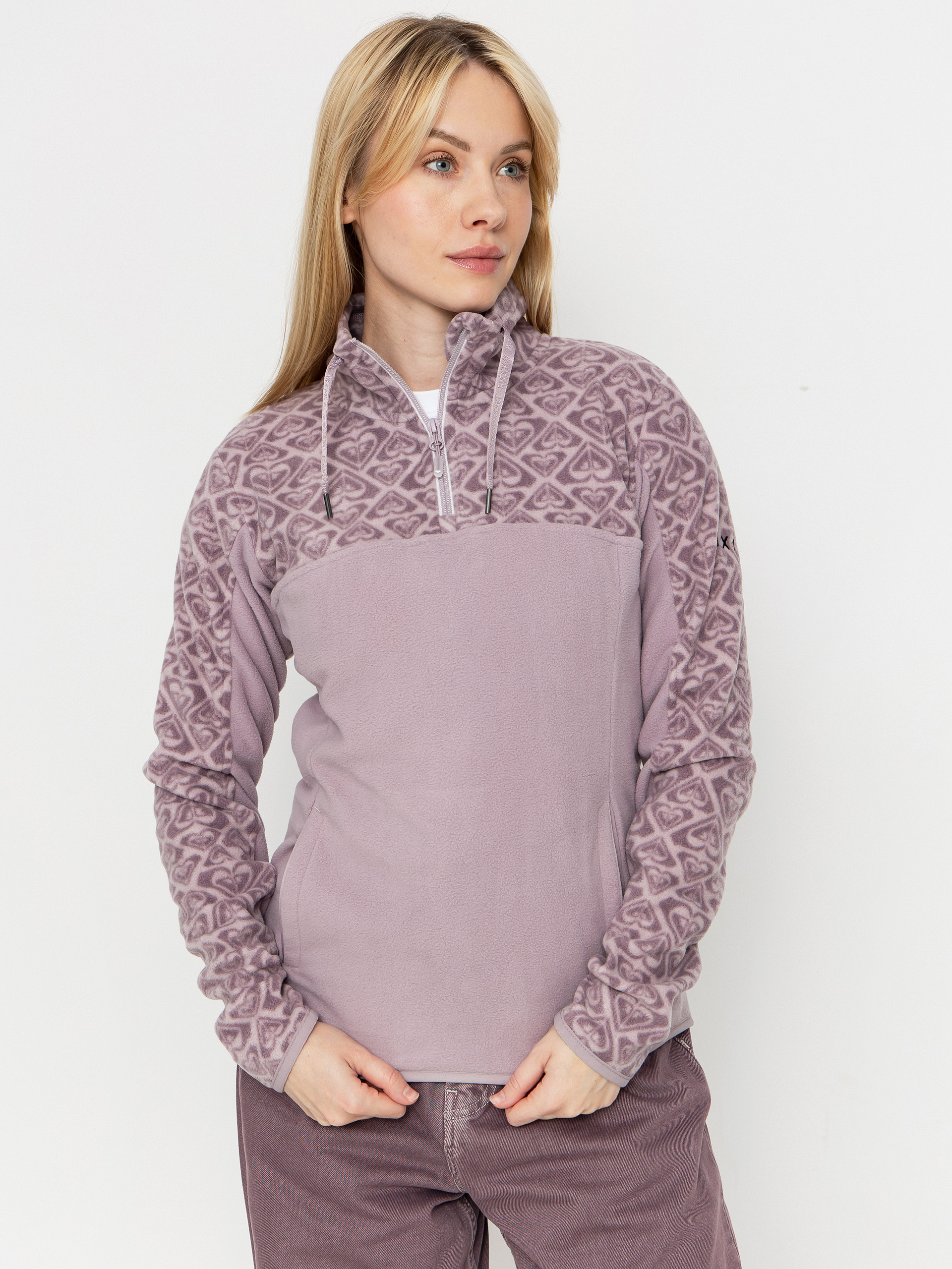 Roxy Sayna Half Zip Wmn Fleece  (nirvana be bold plaid rg)