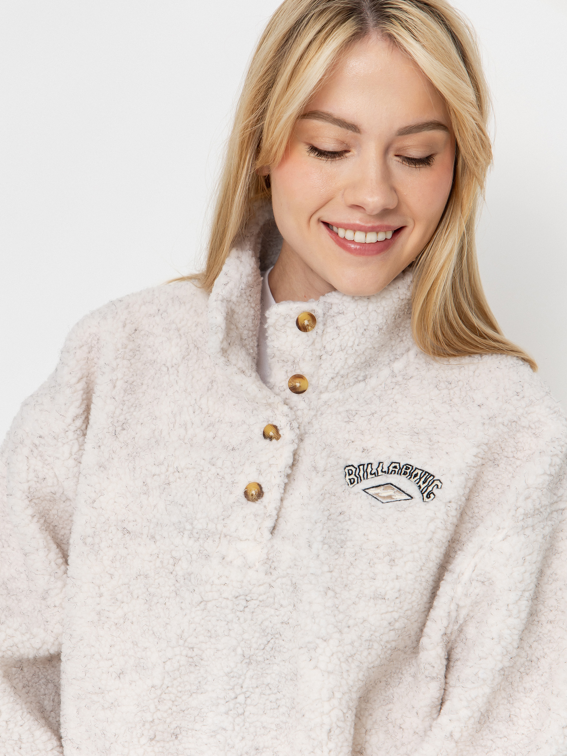 Damen Billabong Run The Road Fleece Jacke (whitecap)